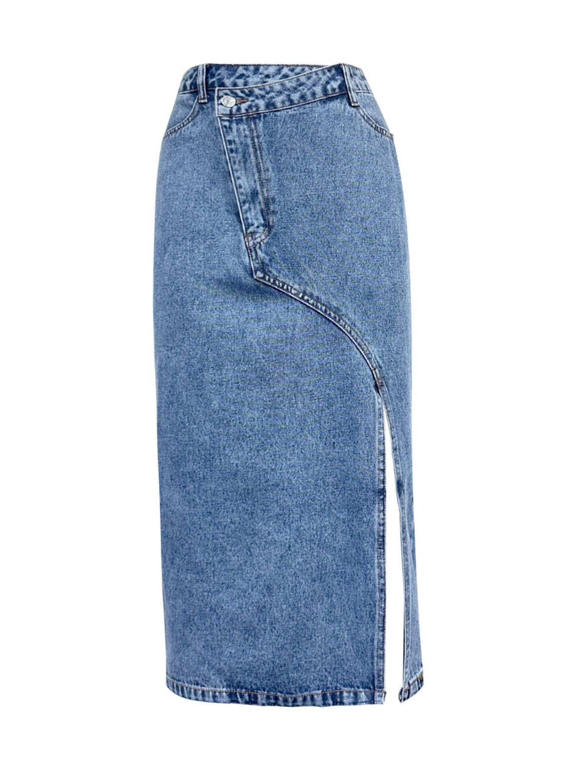 Asymmetrical Denim Skirt - Unique