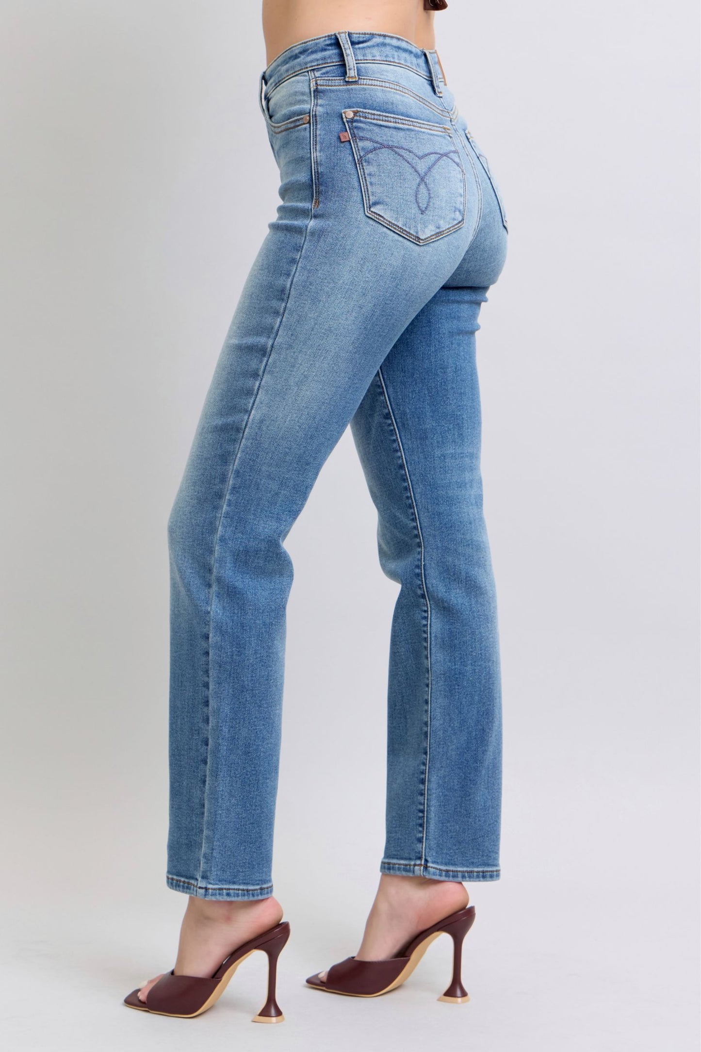 Judy Blue Vintage Thermal Straight Jean