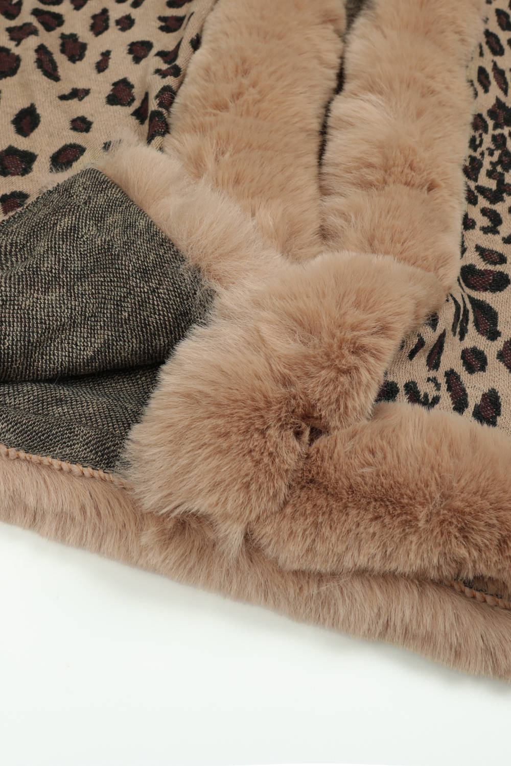 Leopard Open Front Poncho One Size