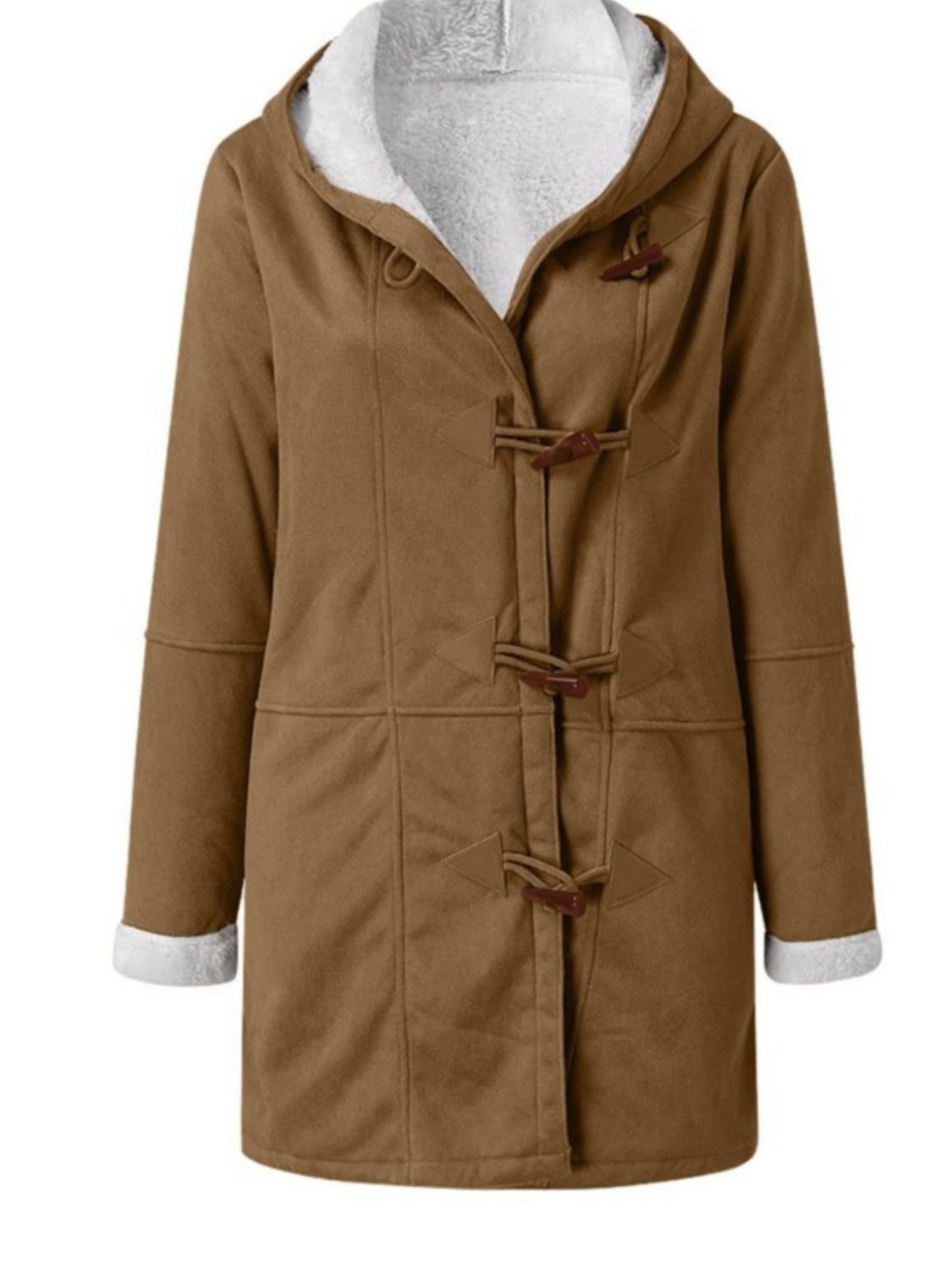 Pocketed Hooded Toggle Jacket