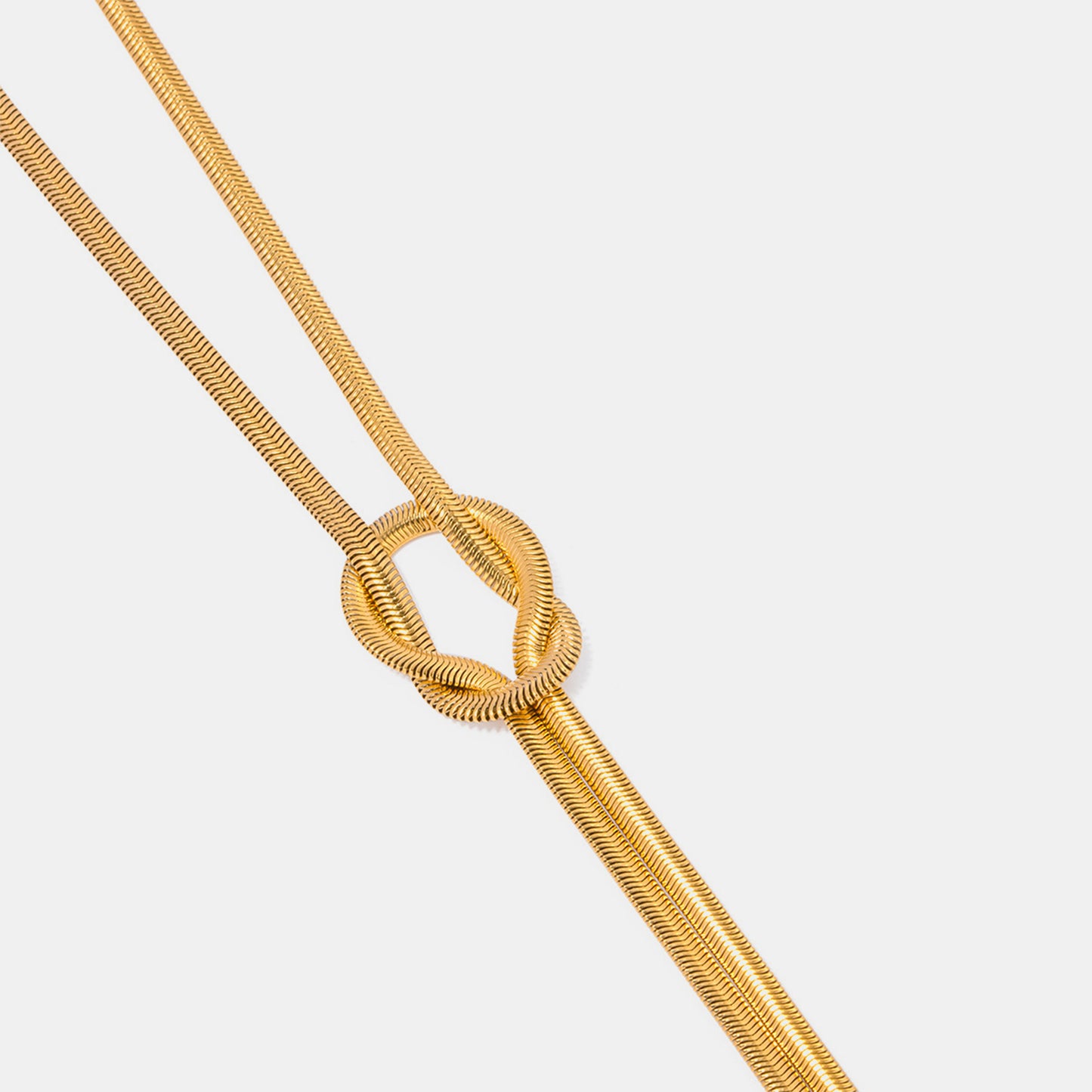 Double Layer Herringbone Choker Necklace