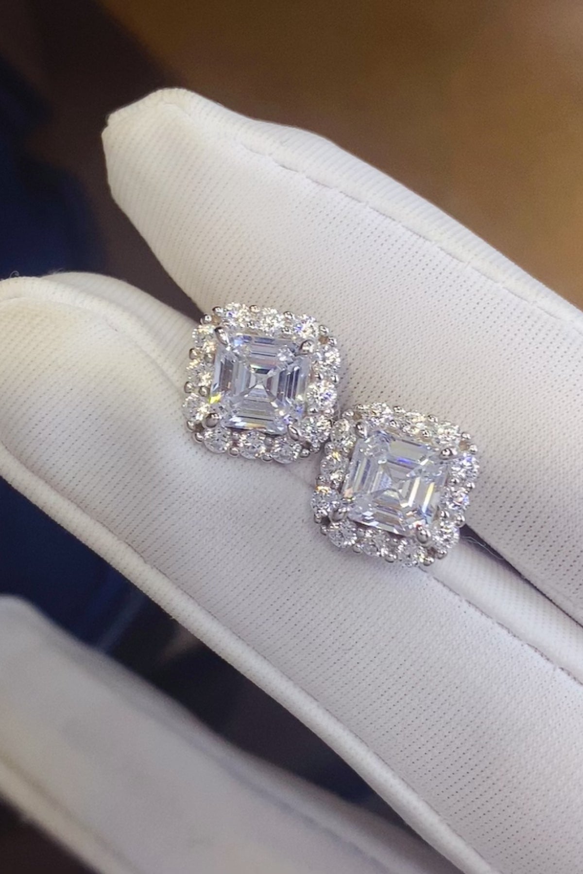 2ct Moissanite Sterling Silver Studs