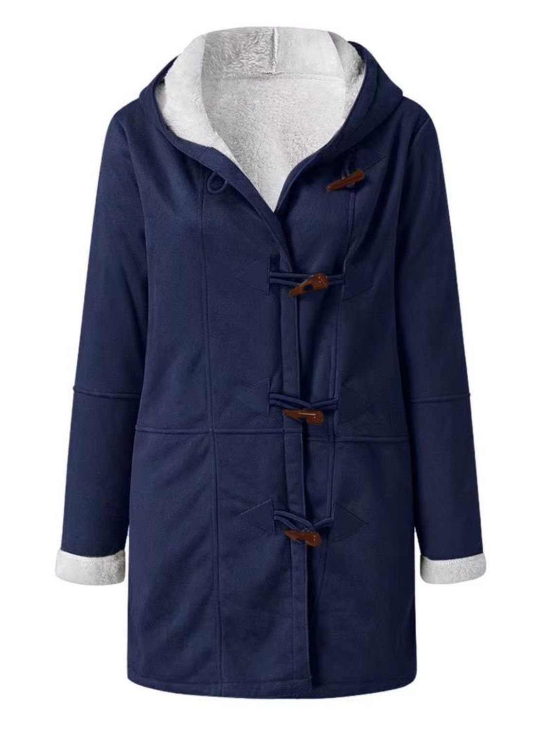 Pocketed Hooded Toggle Jacket