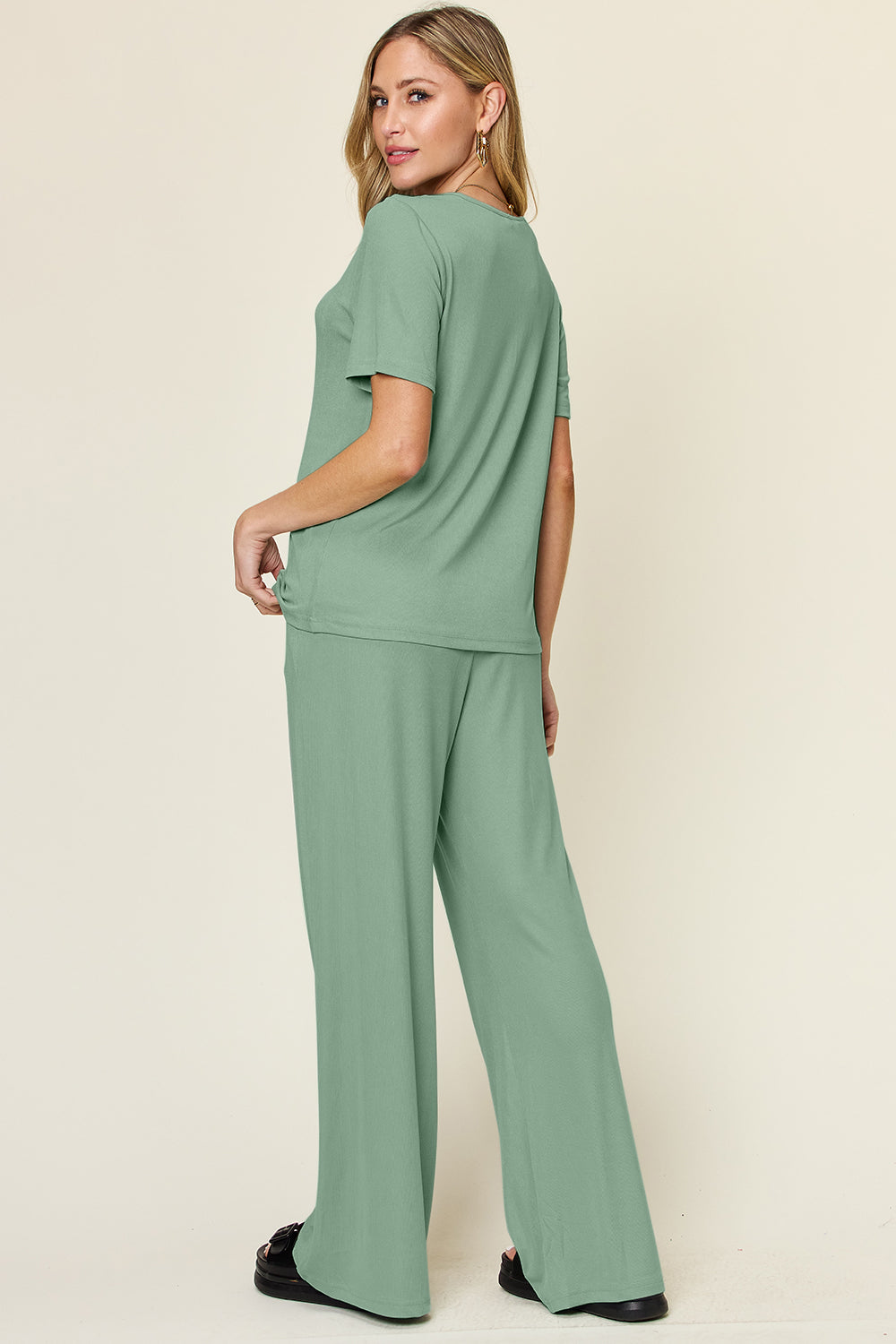 Double Take T-Shirt & Wide Leg Set