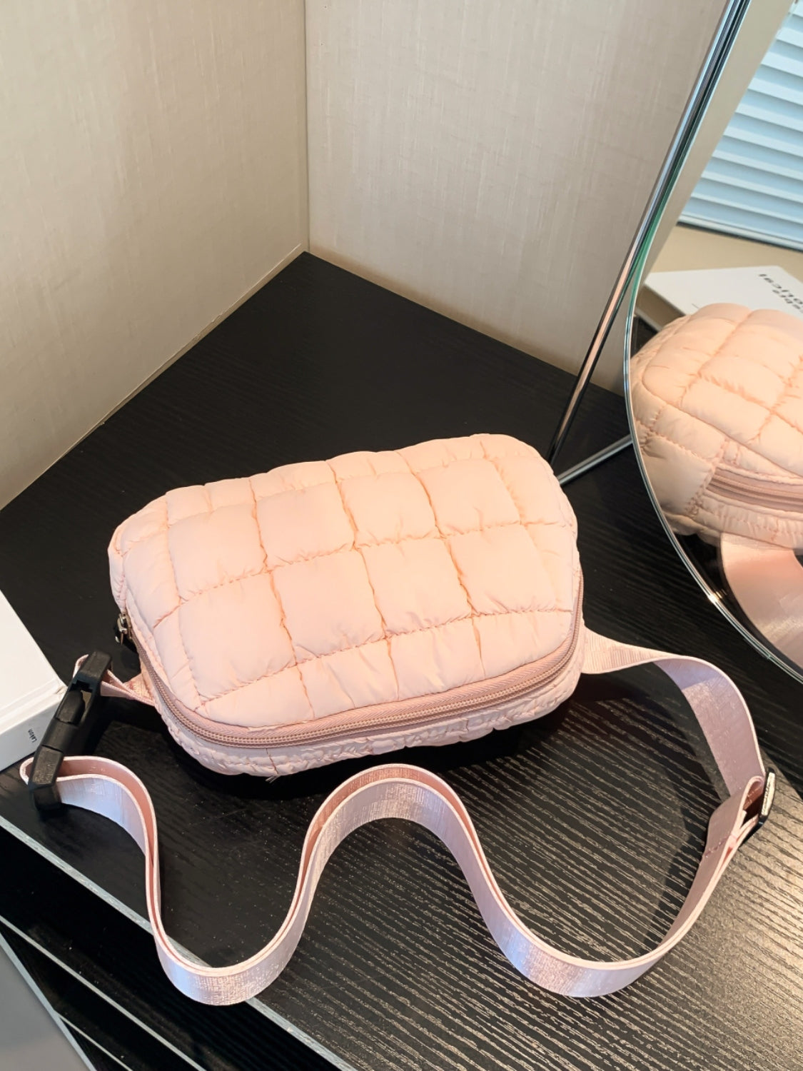 Bubble Texture Adjustable Crossbody Bag