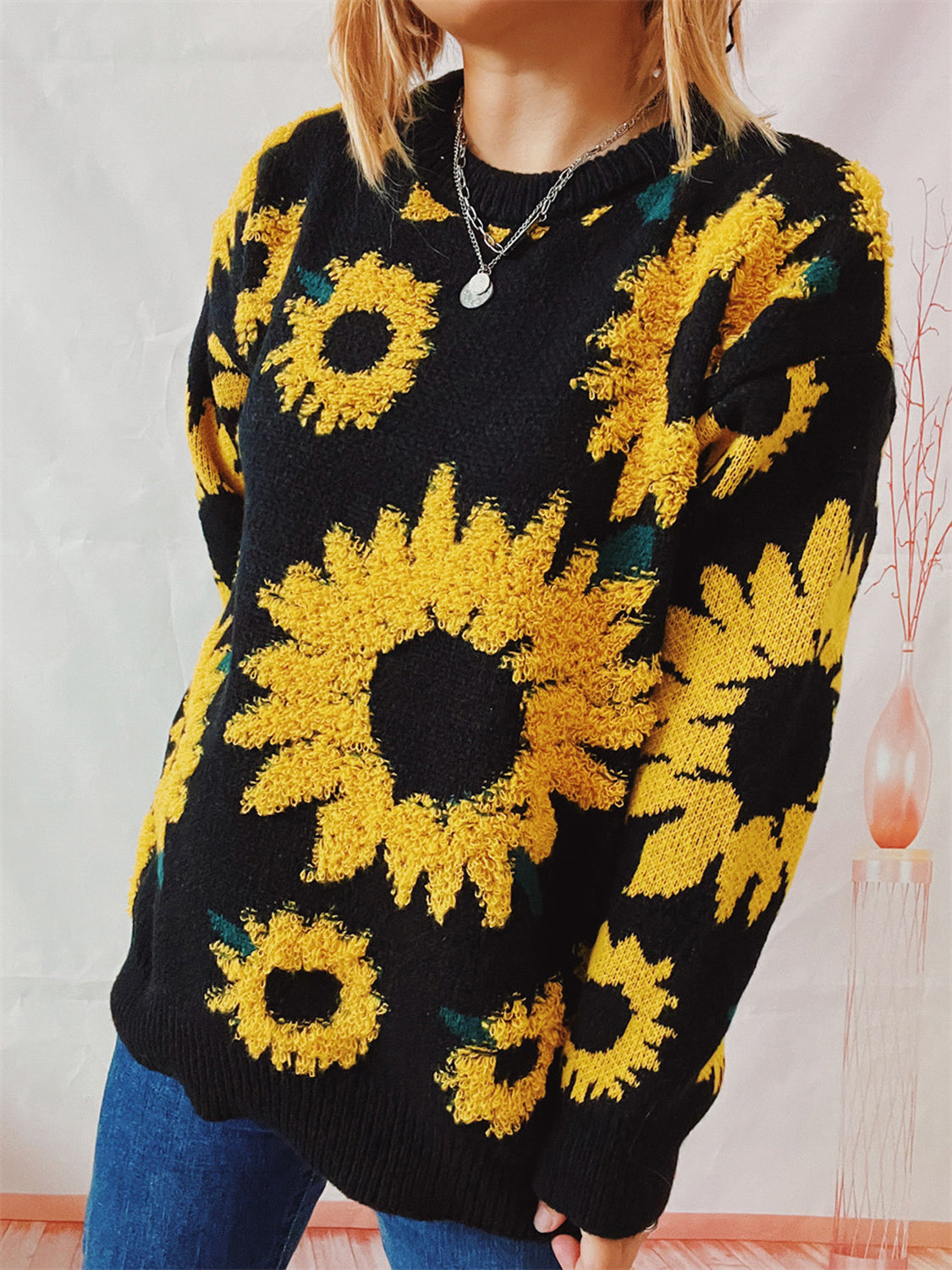 Sunflower Dropped Shoulder Sweater