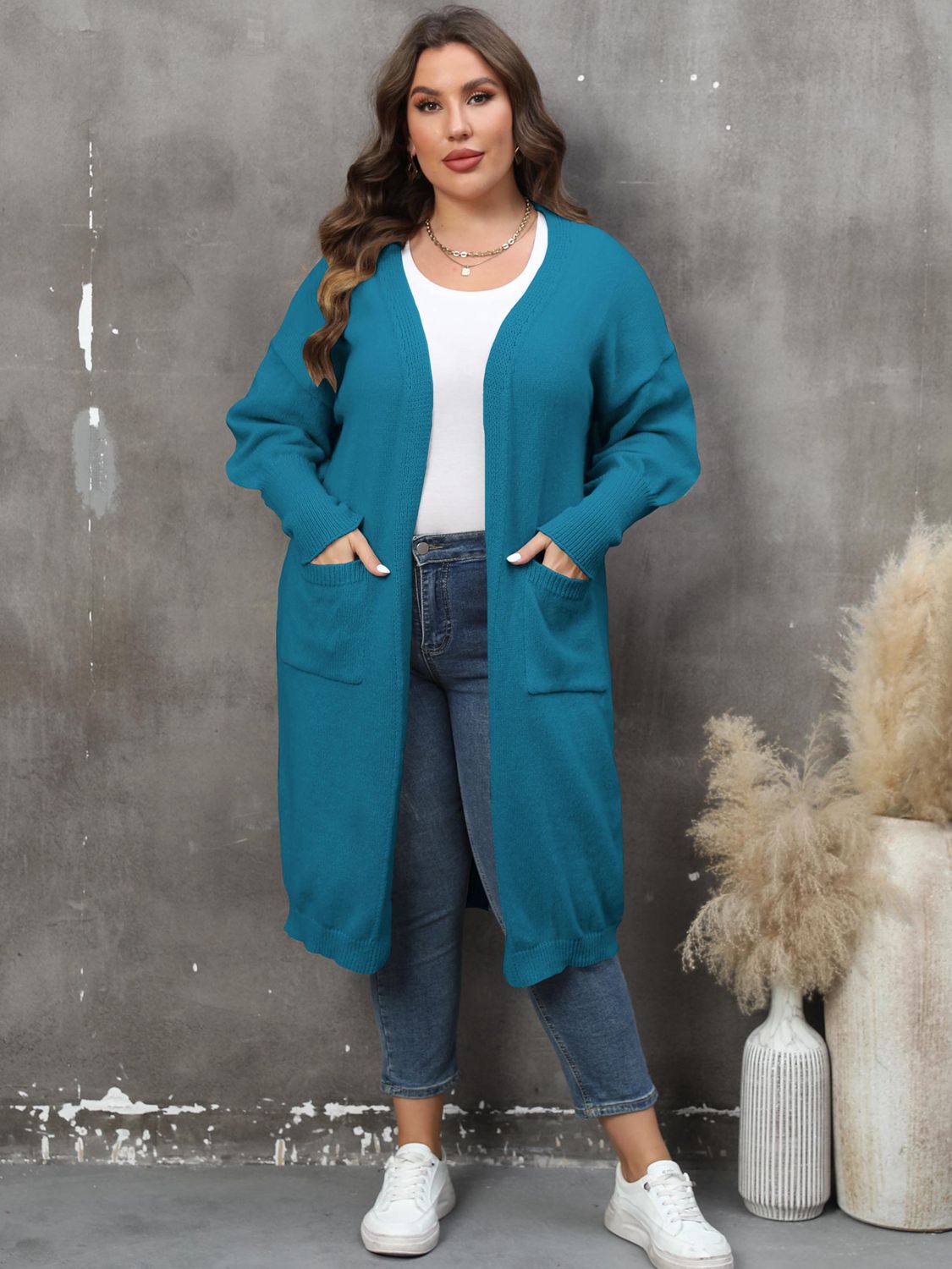 Plus Size Long Sleeve Cardigan