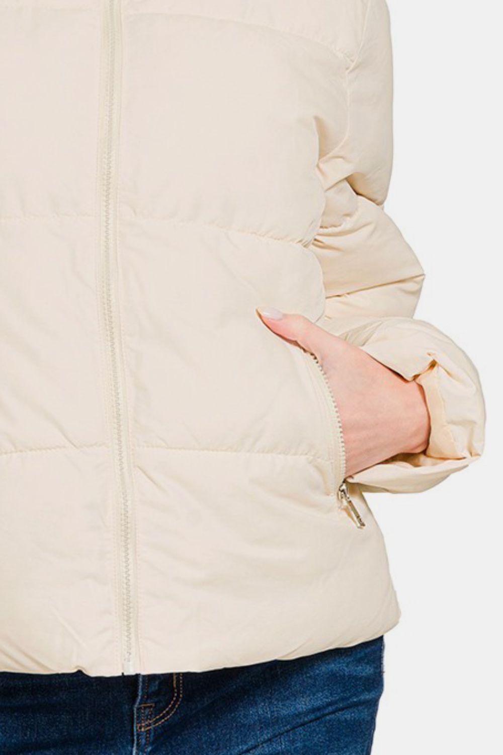 Zenana Turtleneck Puffer w/ Pockets