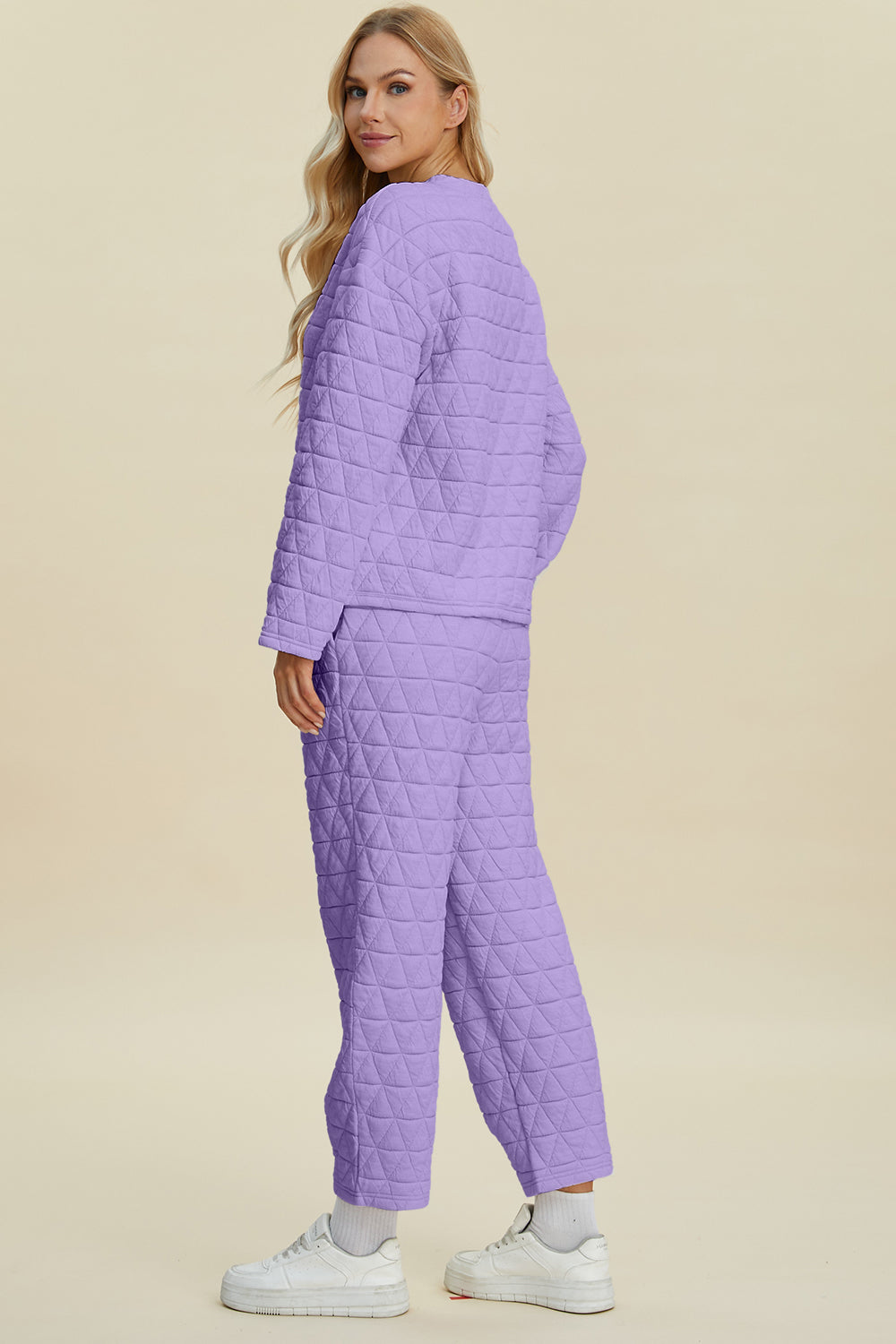 Texture Top & Pants Set - Stylish