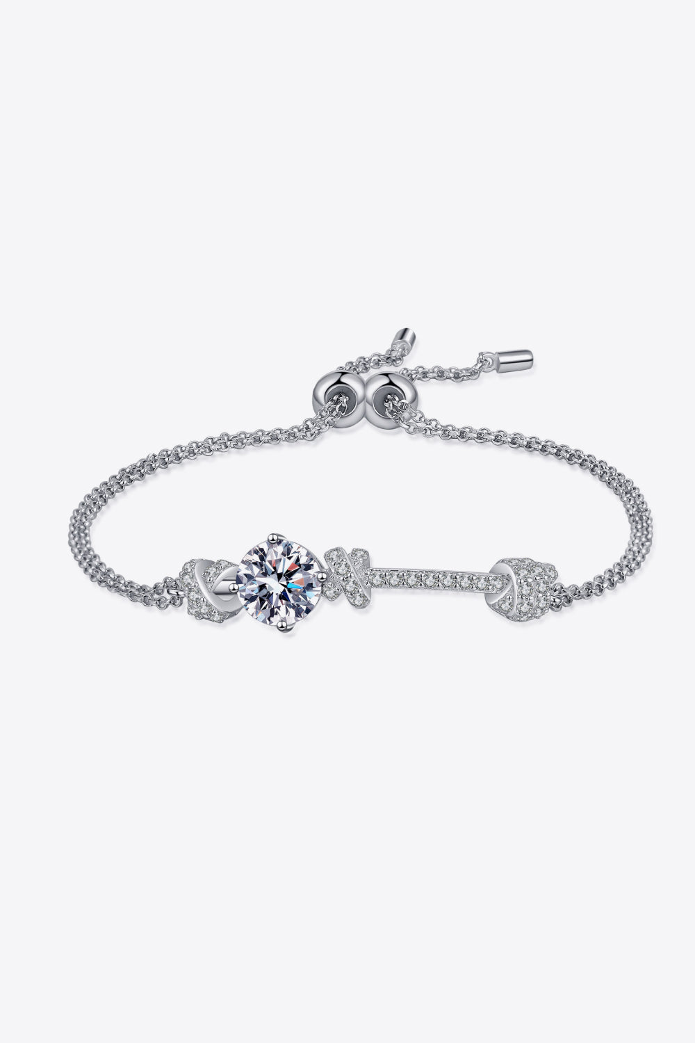 2ct Moissanite Sterling Silver Bracelet