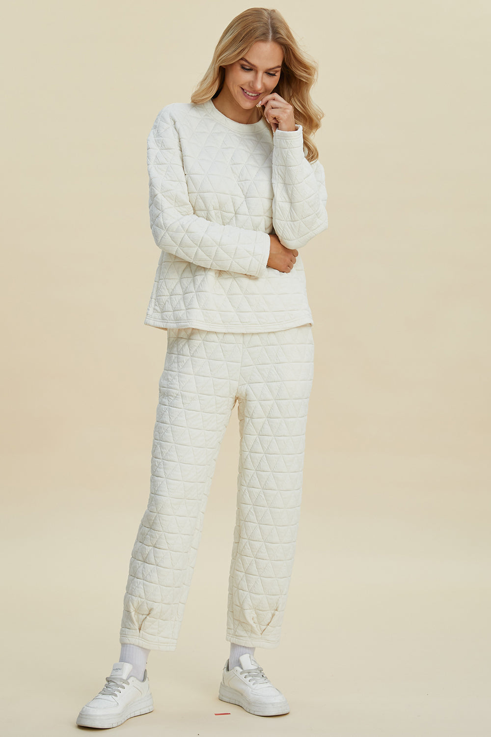 Texture Top & Pants Set - Stylish