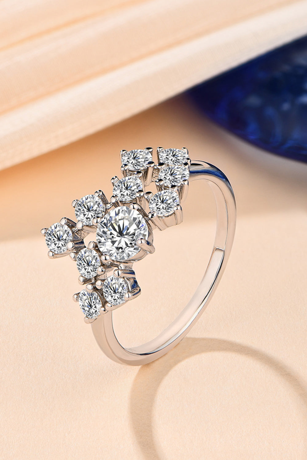 1.2ct Moissanite Sterling Silver Ring