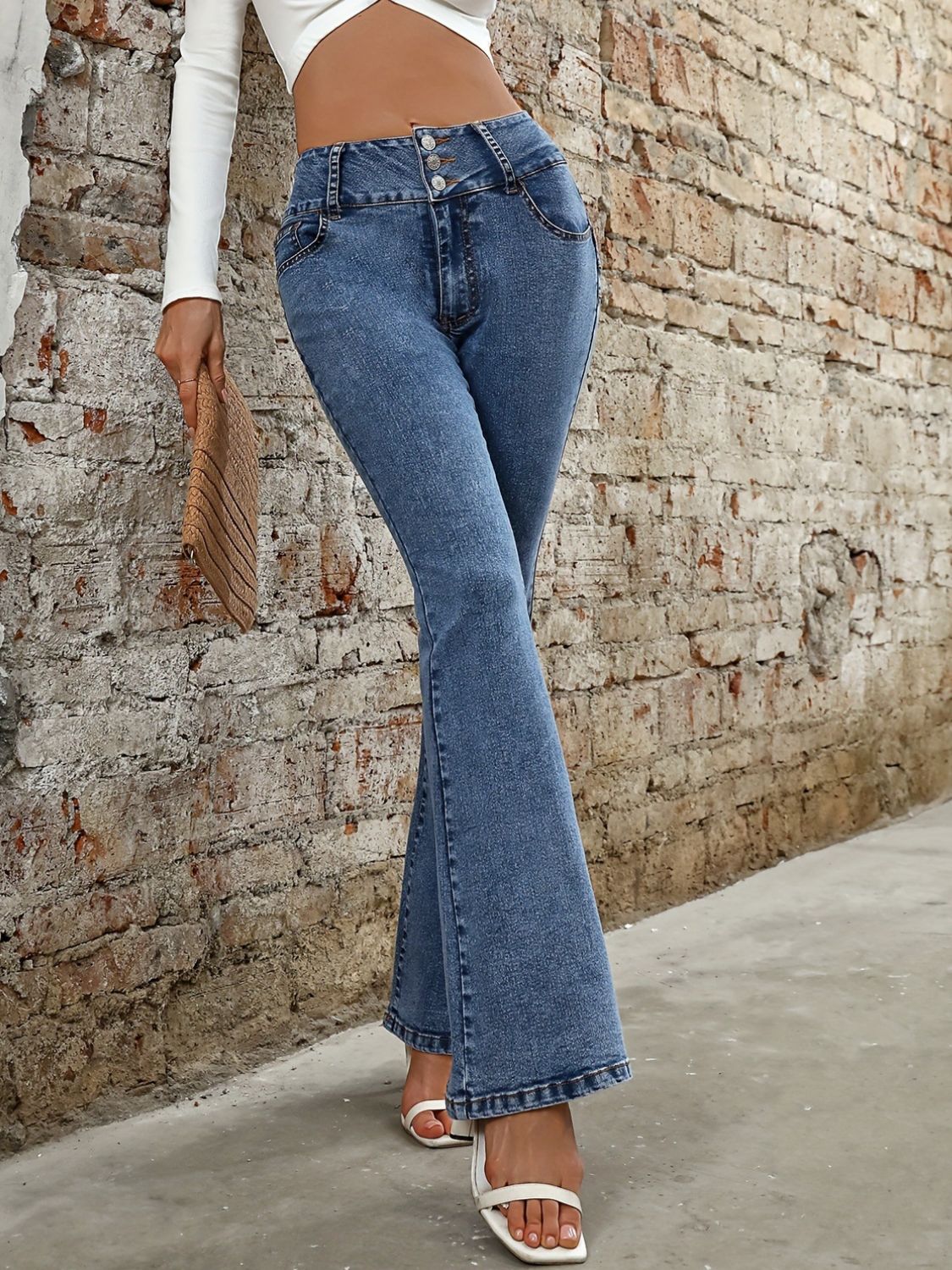 Classic Bootcut Jeans with Pockets