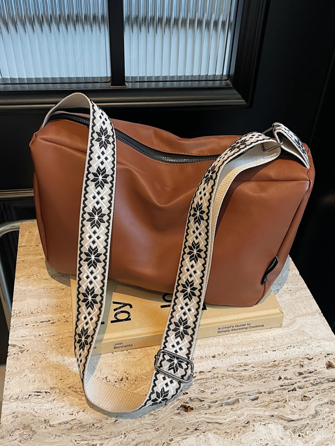 PU Leather Adjustable Crossbody Bag