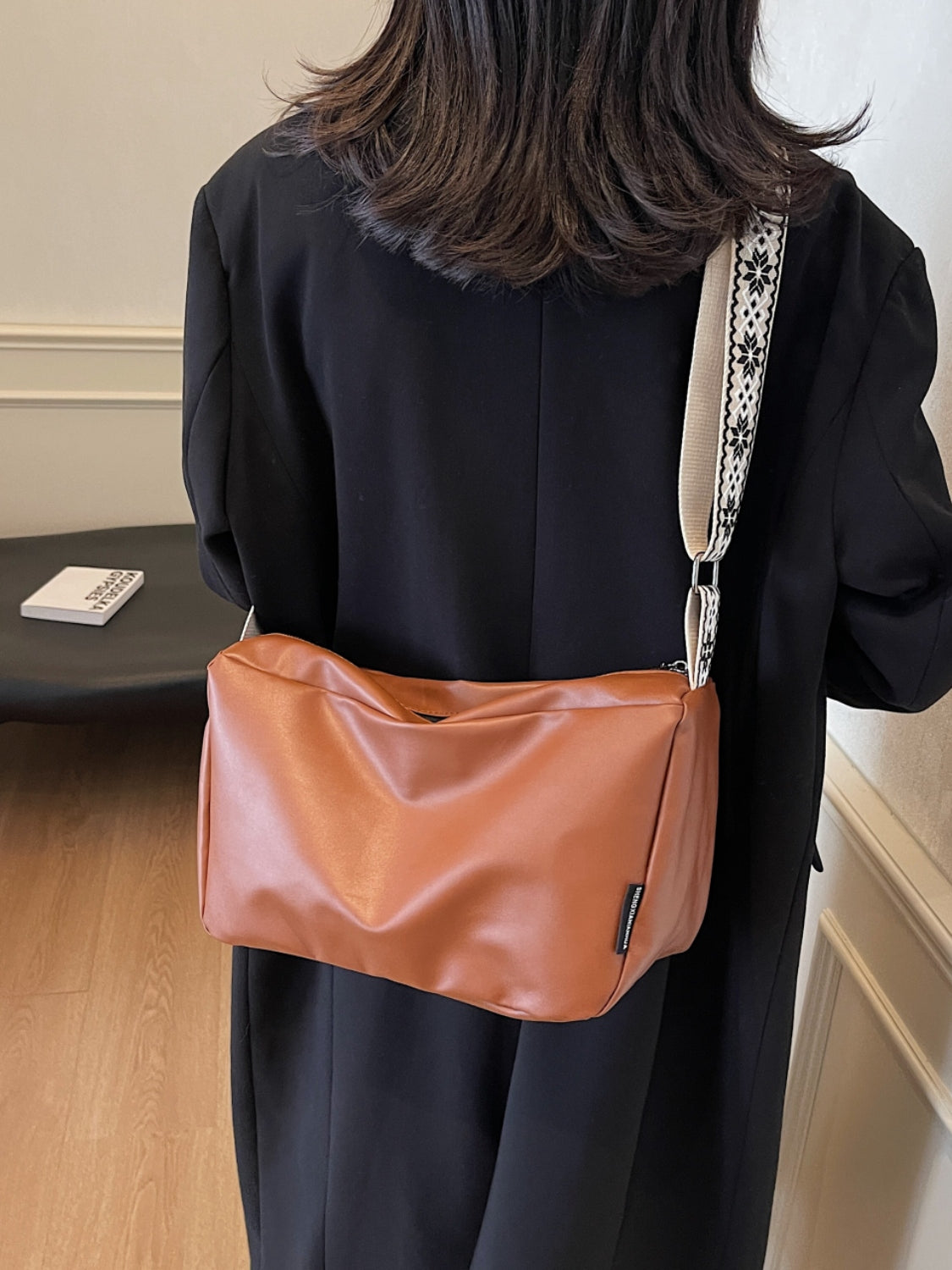 PU Leather Adjustable Crossbody Bag