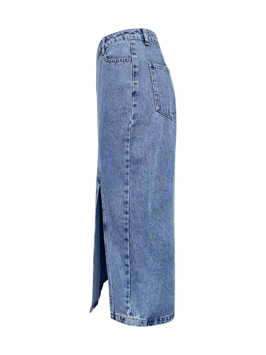 Asymmetrical Denim Skirt - Unique