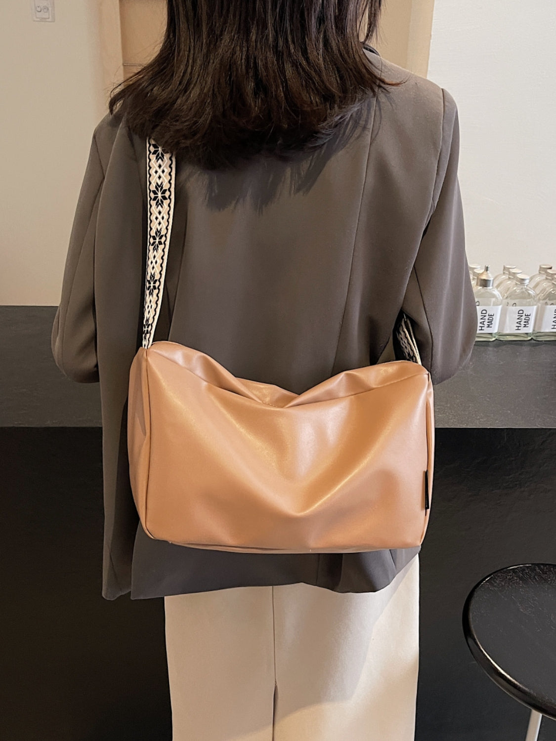 PU Leather Adjustable Crossbody Bag