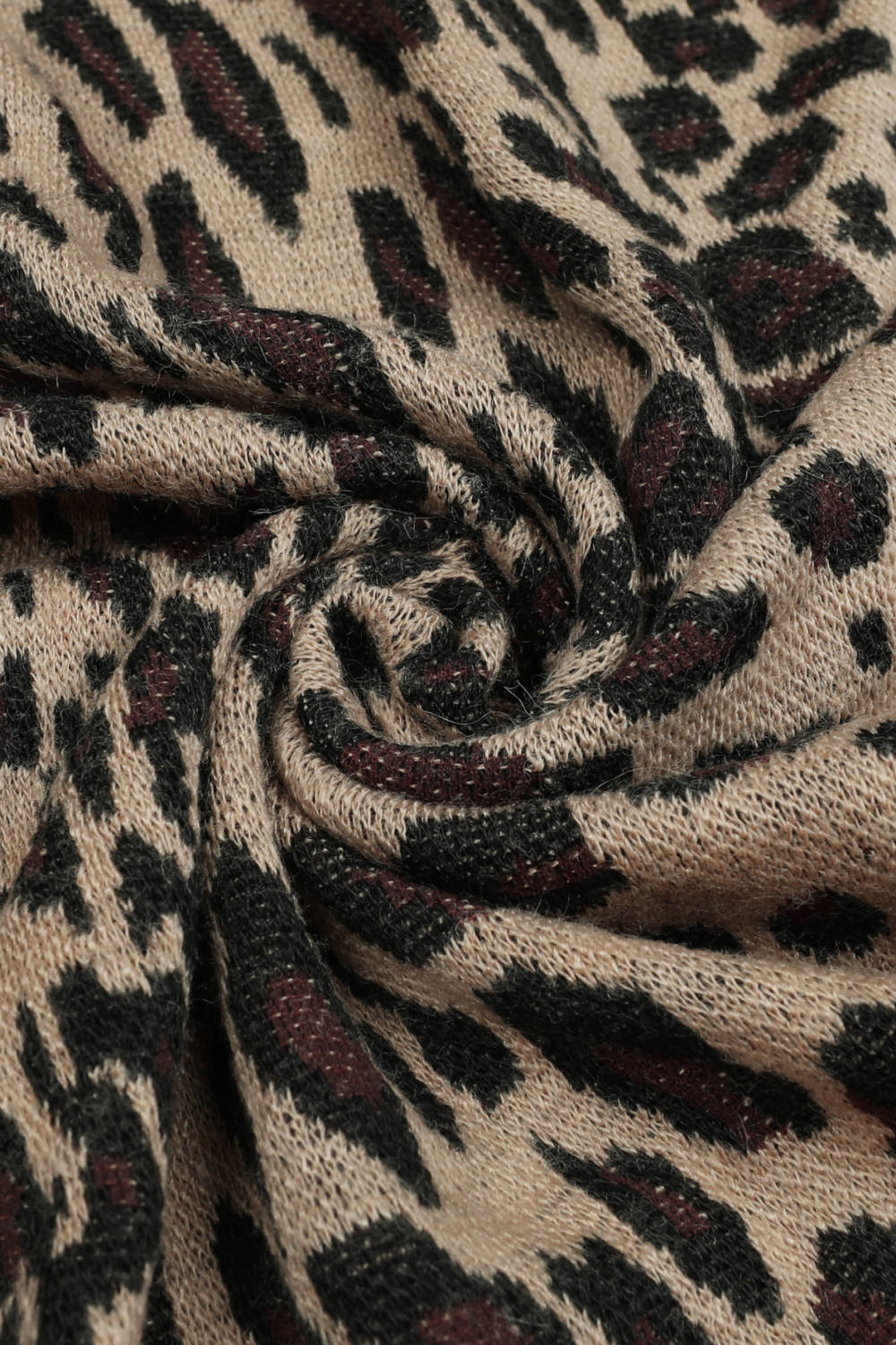 Leopard Open Front Poncho One Size