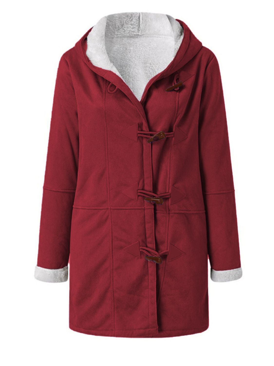 Pocketed Hooded Toggle Jacket