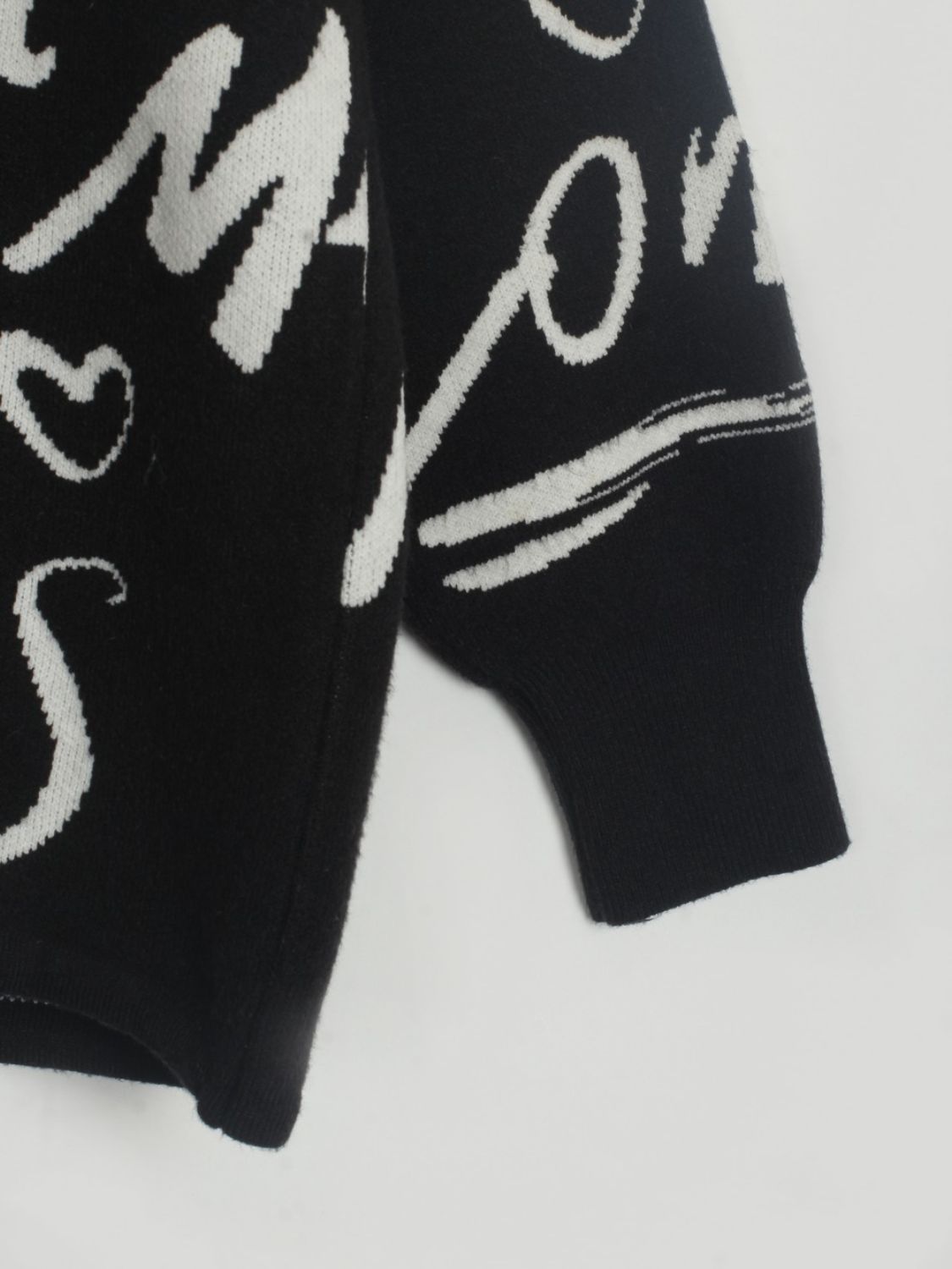 Drawstring Letter Pattern Sweater Drop