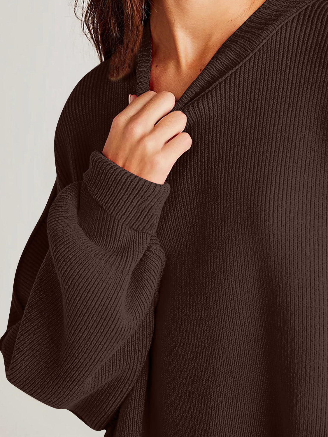 Double Take Side Slit Long Sleeve Top