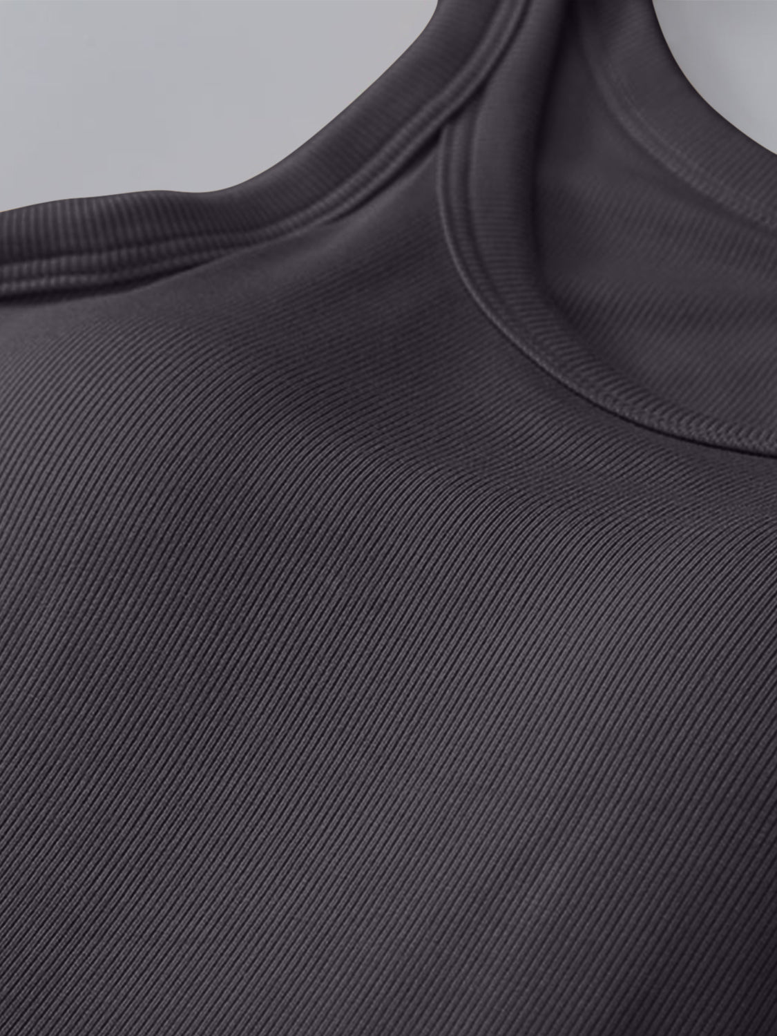 Round Neck Tank with Bra - Support