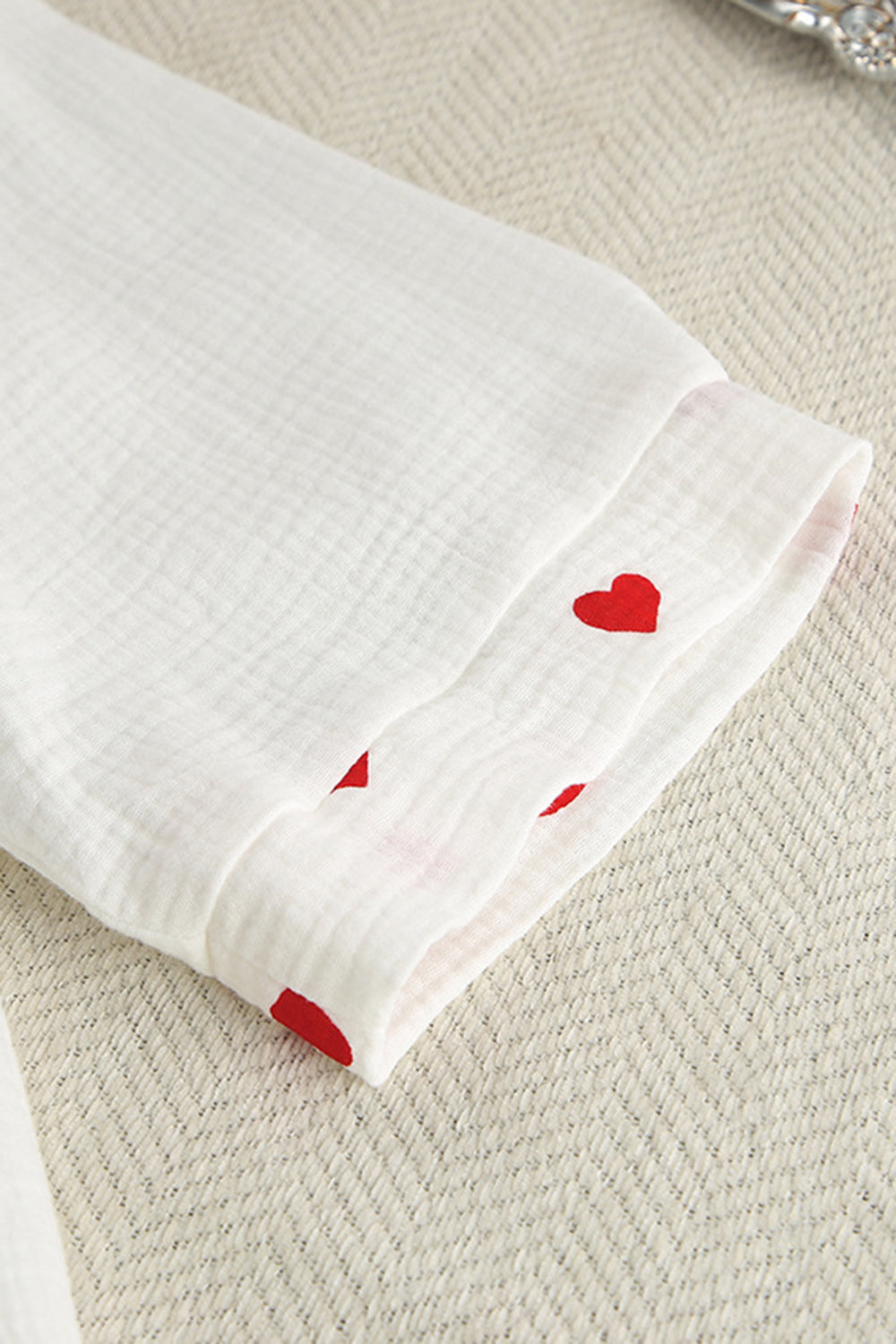Basic Bae Heart Button Top Shorts Set