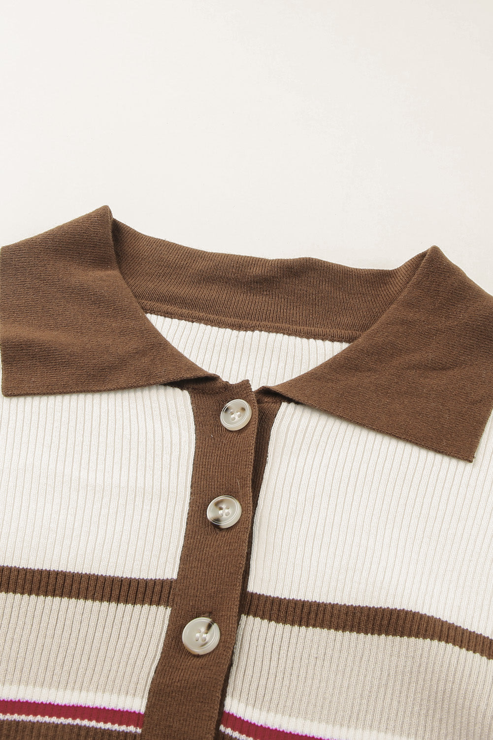 Contrast Stripe Knit Top - Stylish