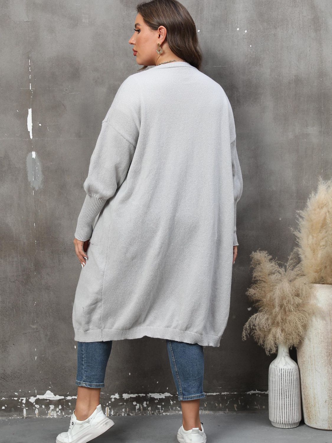 Plus Size Long Sleeve Cardigan