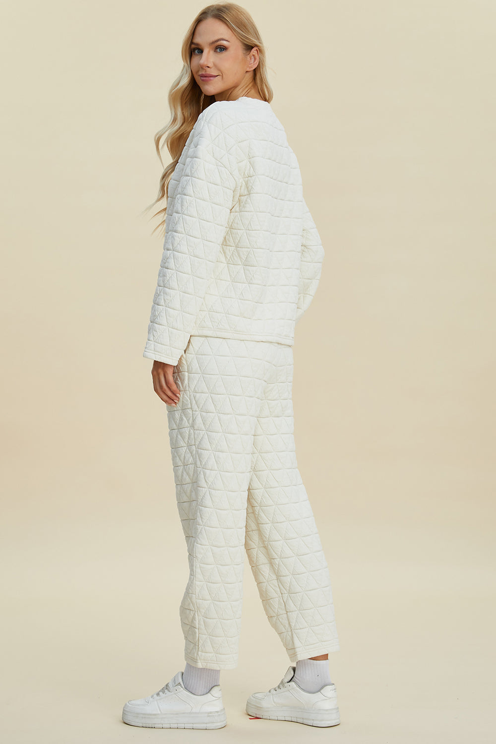 Texture Top & Pants Set - Stylish