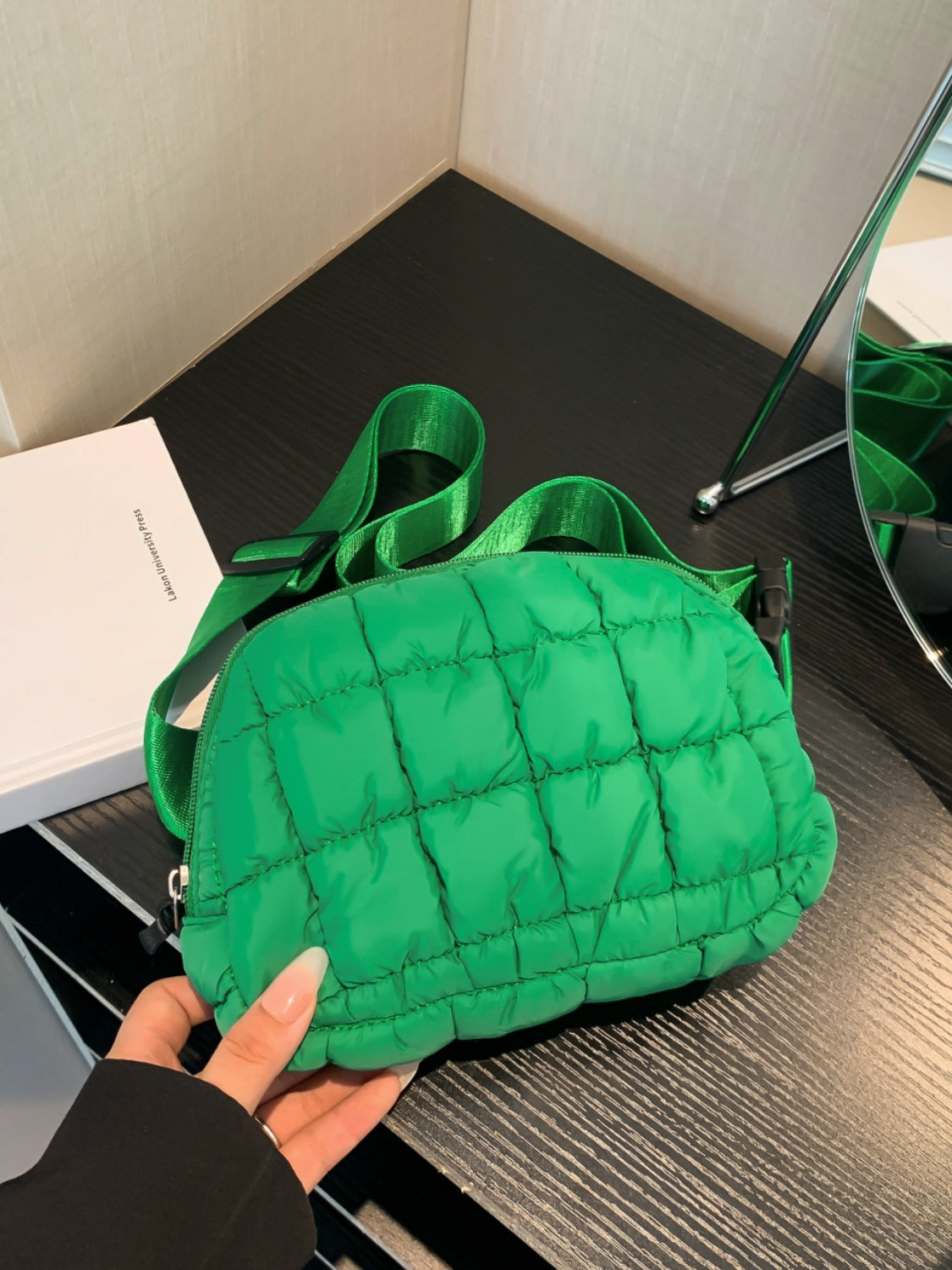 Bubble Texture Adjustable Crossbody Bag