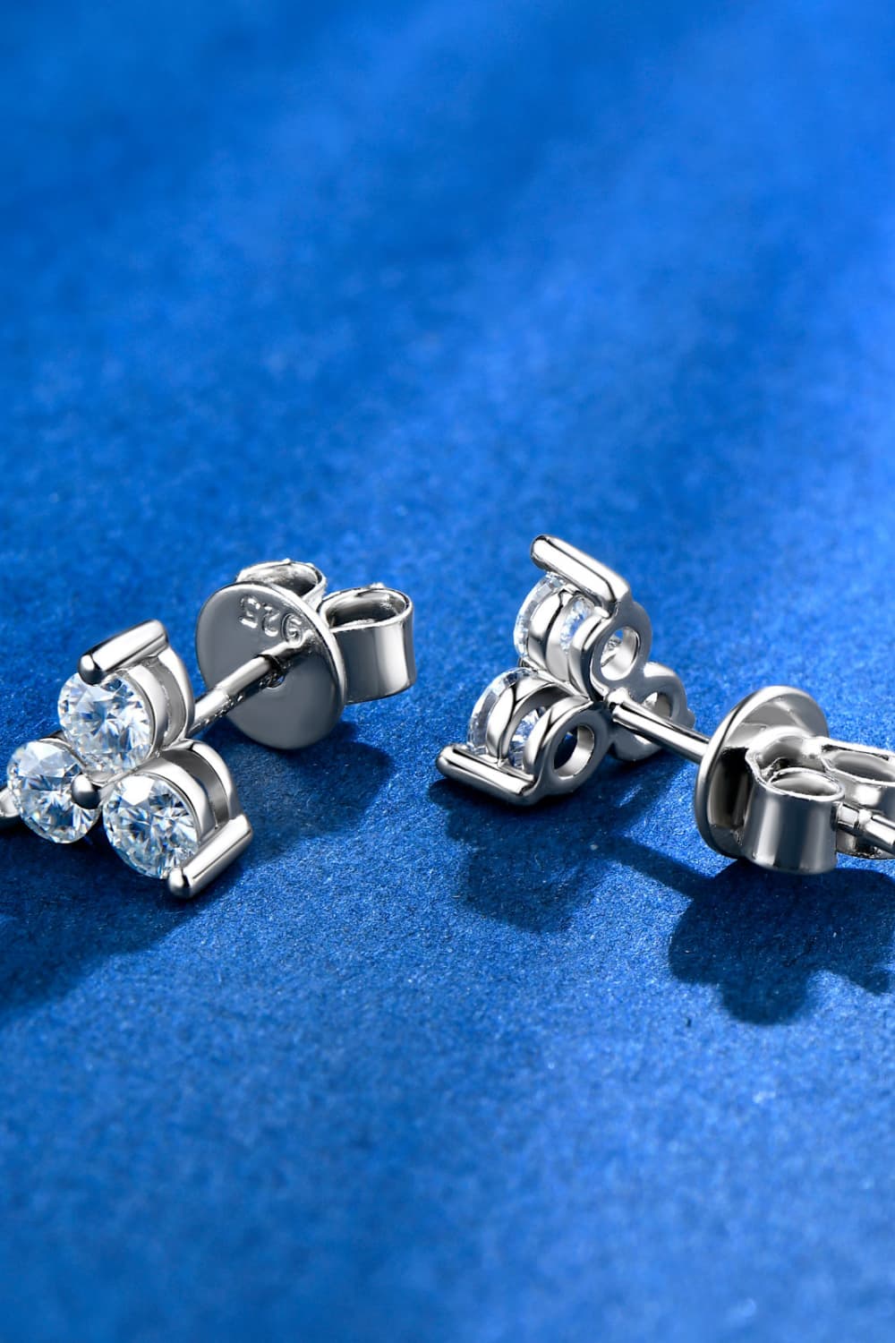 Moissanite Sterling Silver Stud Earrings