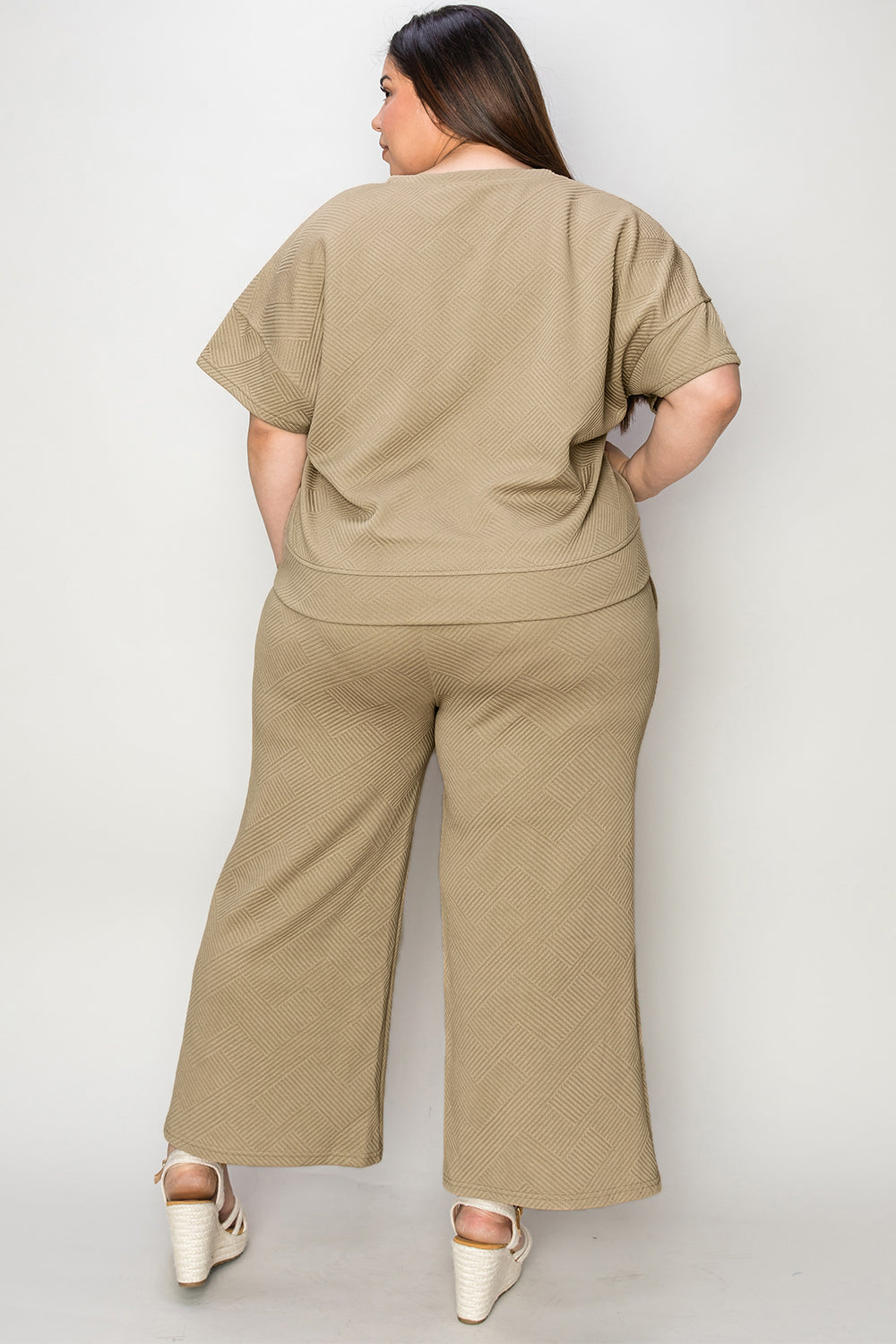 Texture Top & Pants Set - Comfy