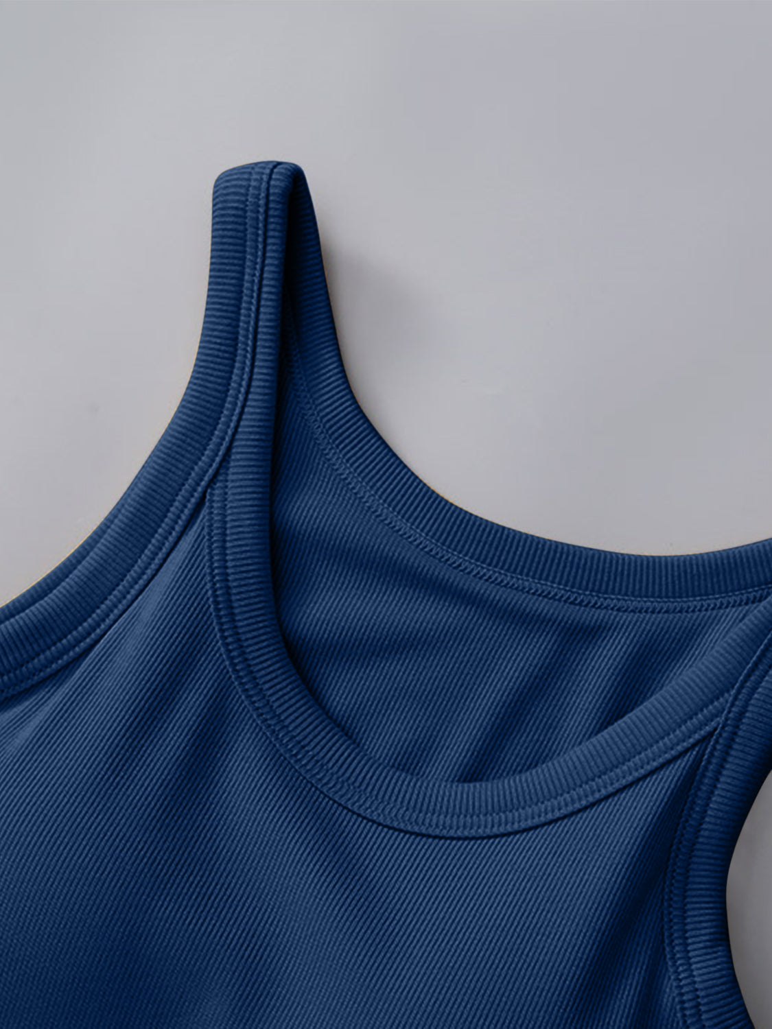 Round Neck Tank with Bra - Support