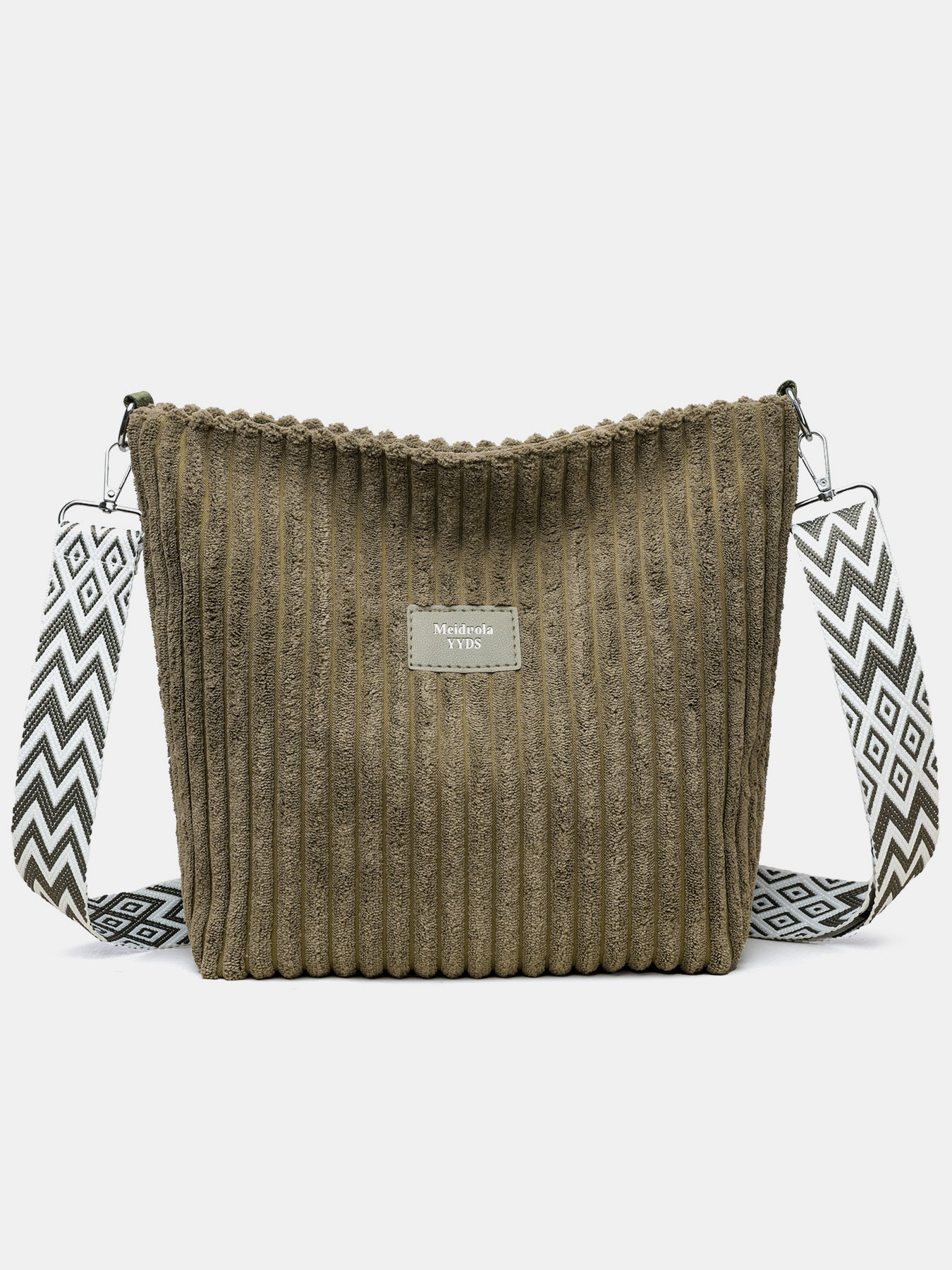 Corduroy Crossbody Removable Strap Bag