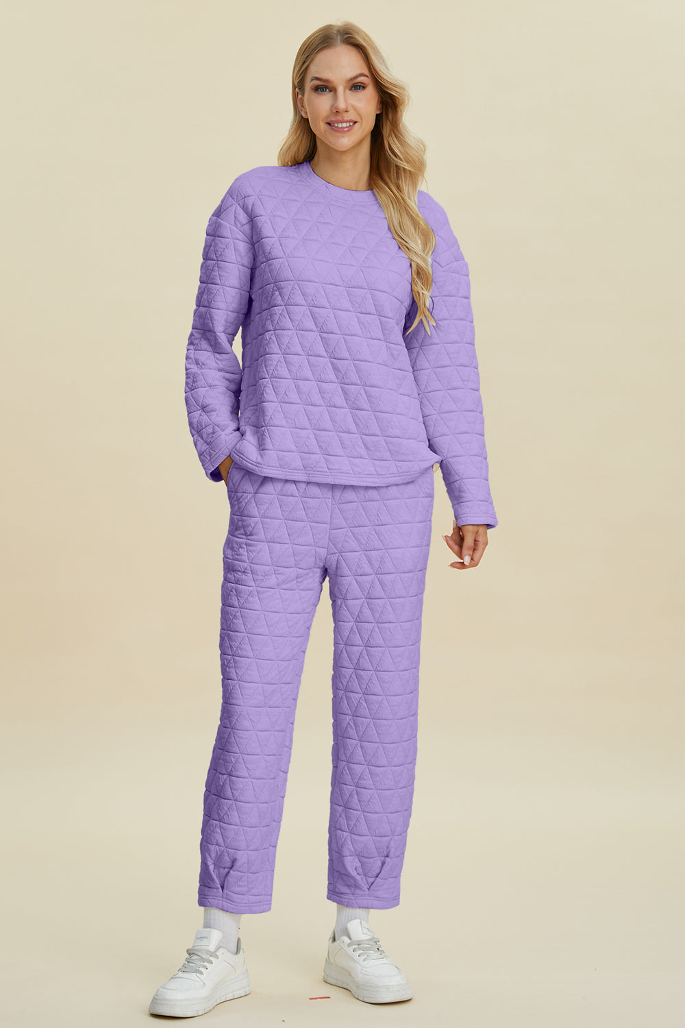 Texture Top & Pants Set - Stylish
