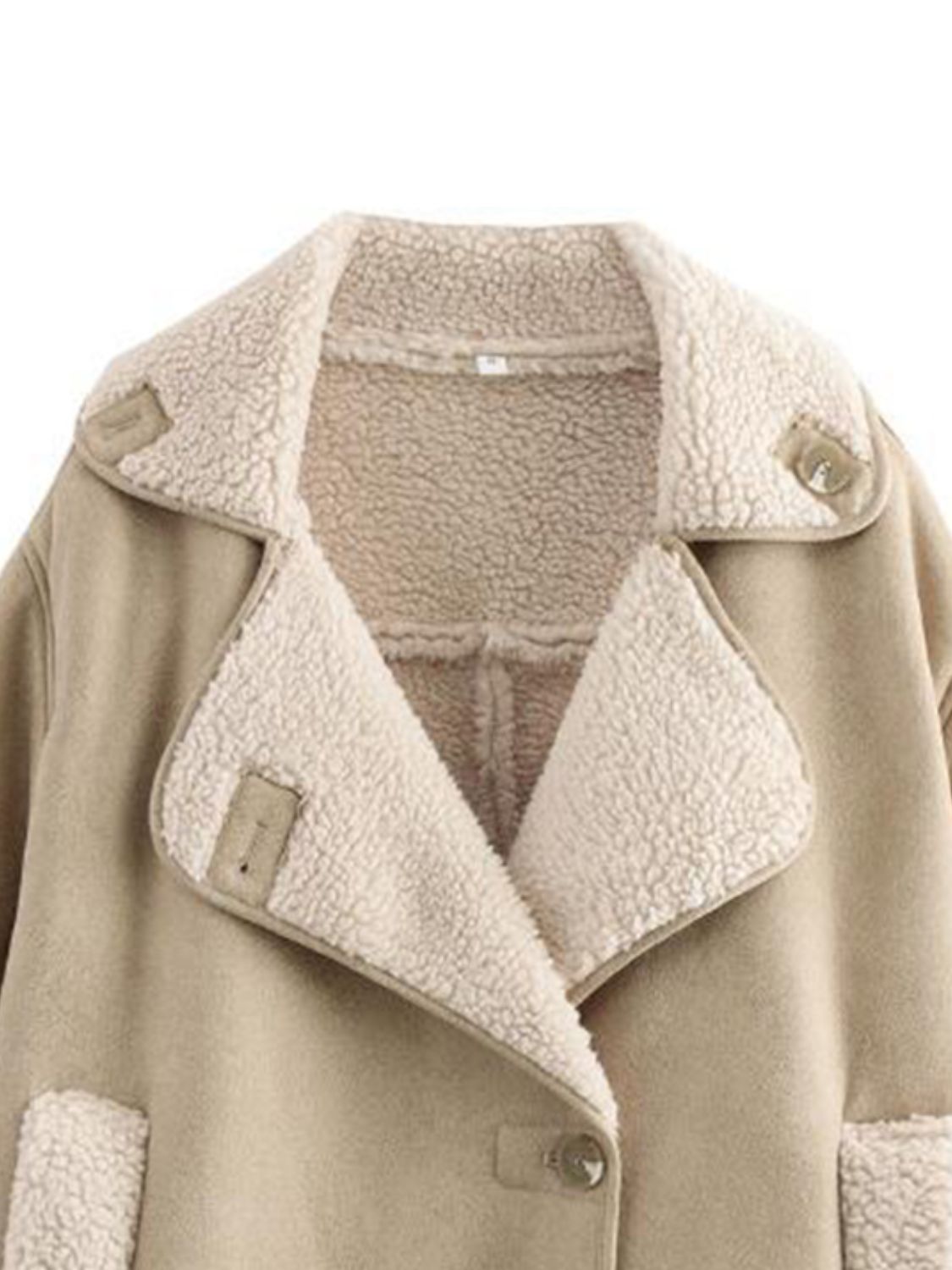 Collared Long Sleeve Plush Jacket