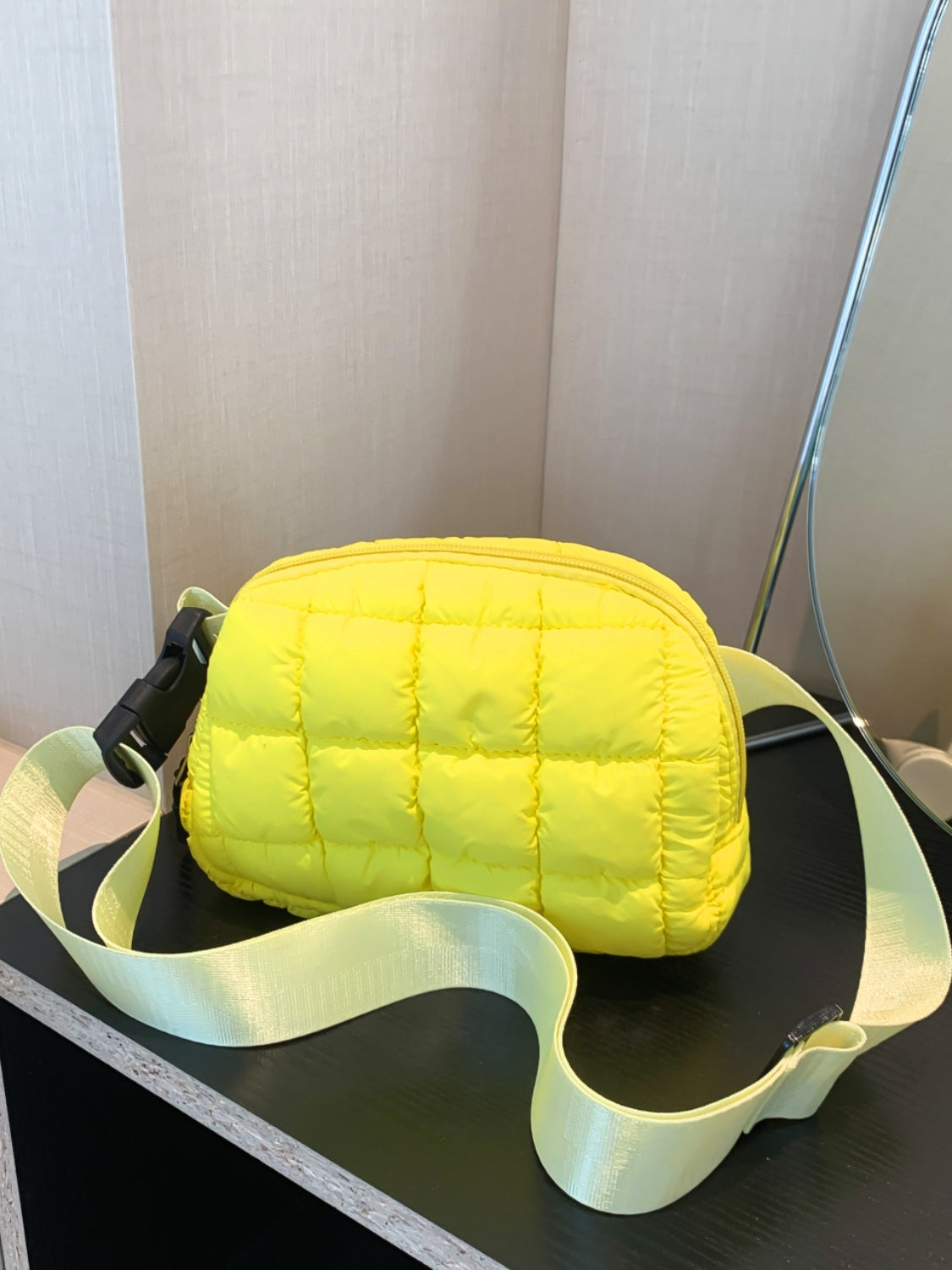 Bubble Texture Adjustable Crossbody Bag