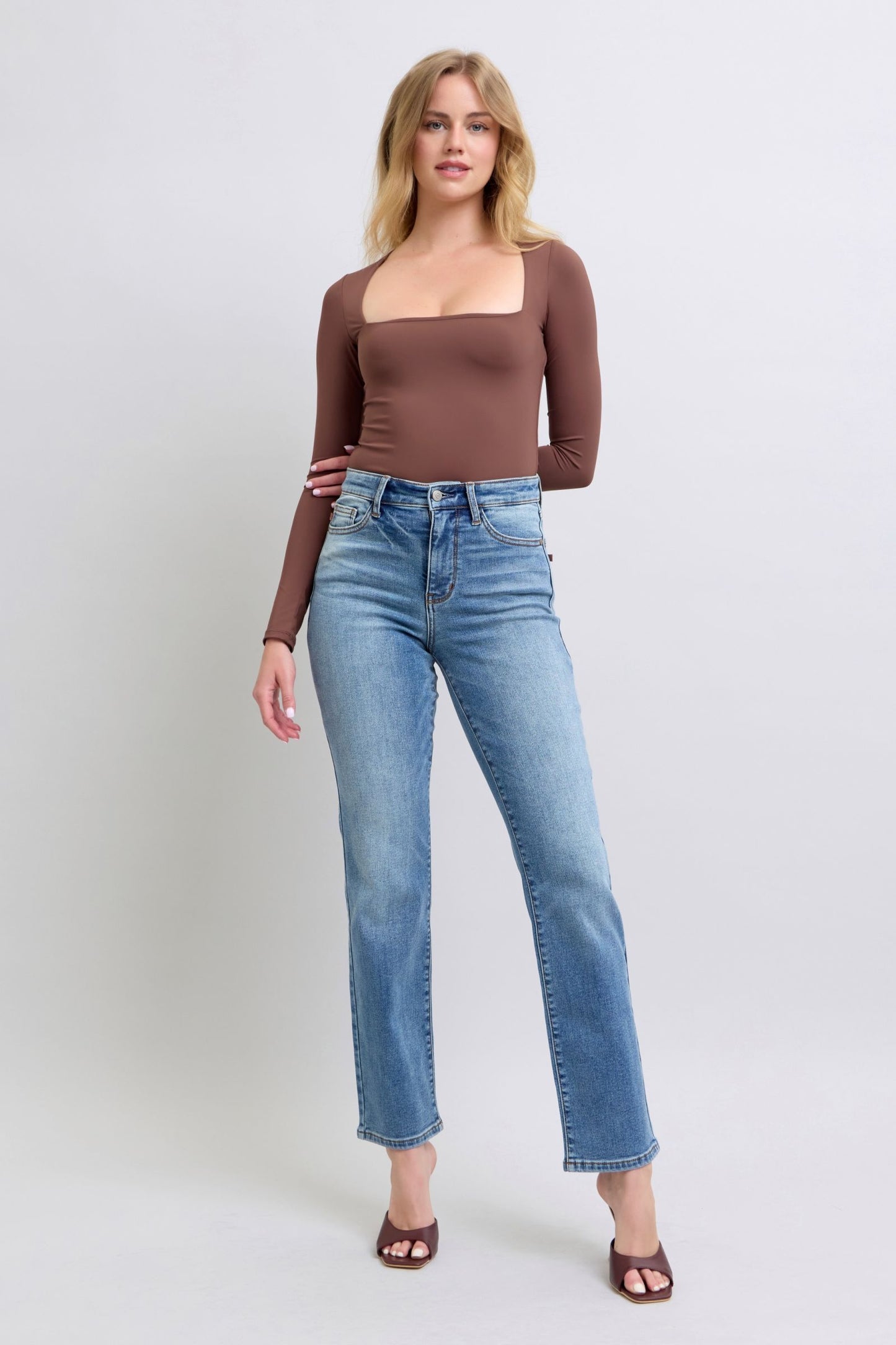 Judy Blue Vintage Thermal Straight Jean