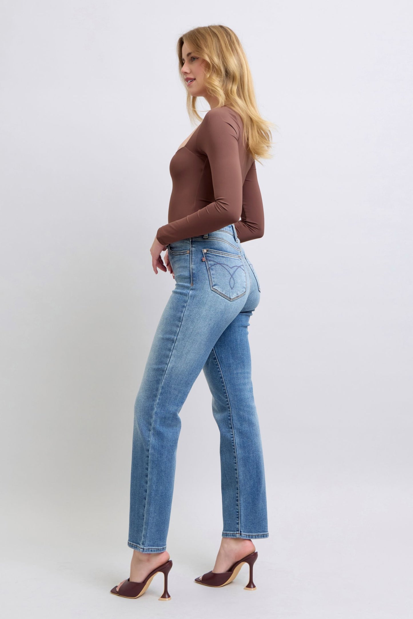 Judy Blue Vintage Thermal Straight Jean