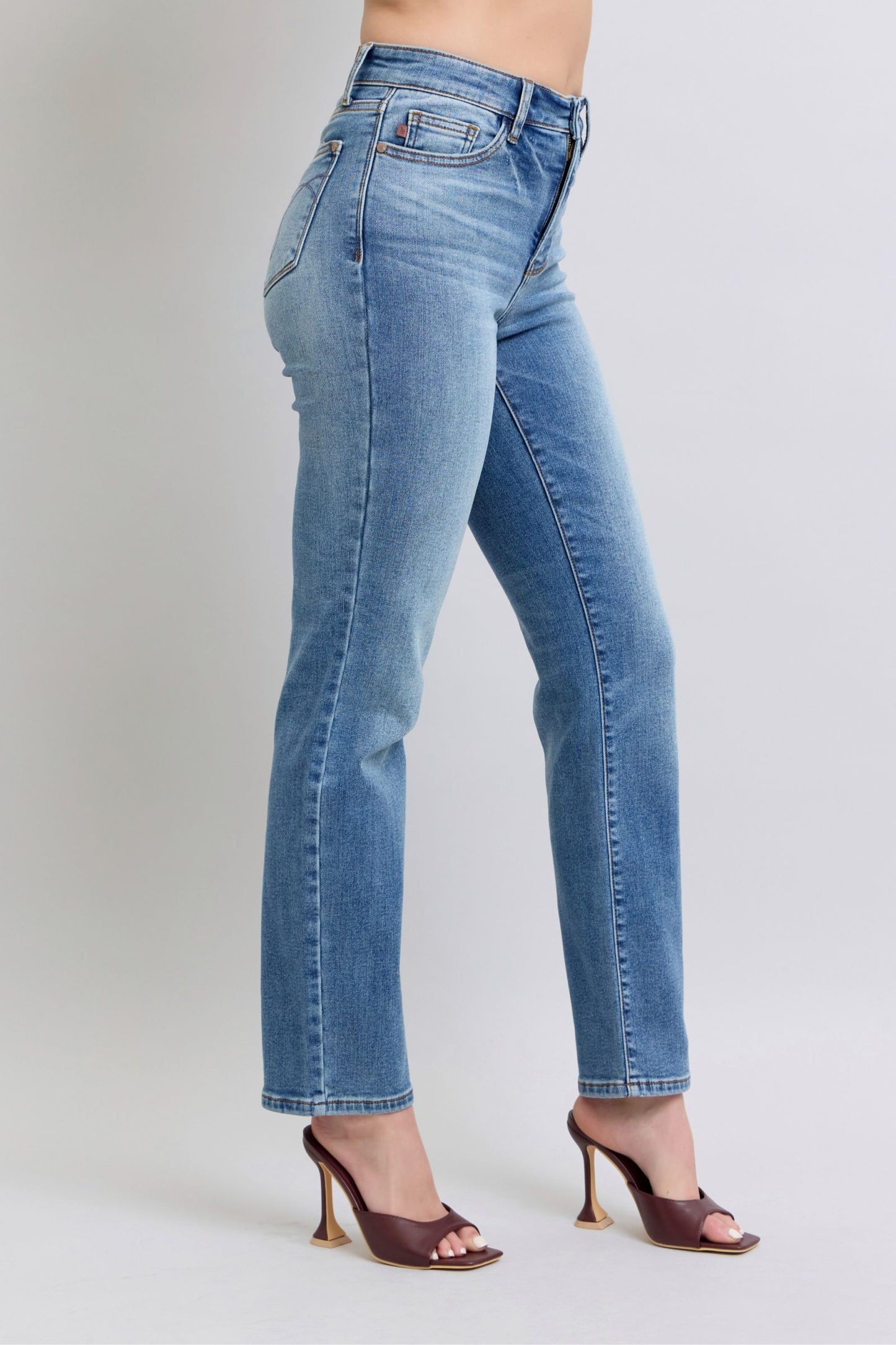 Judy Blue Vintage Thermal Straight Jean