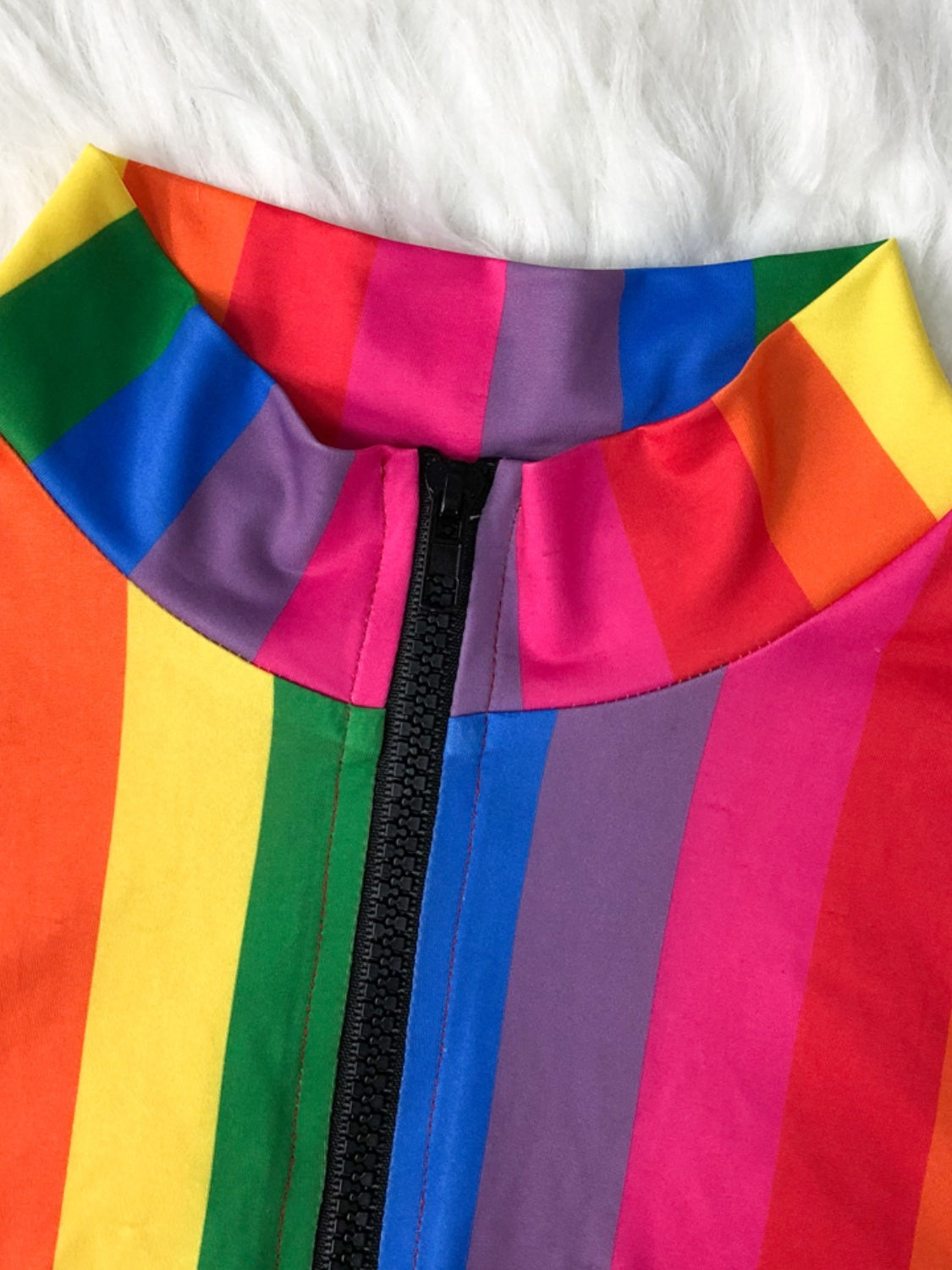 Contrast Half Zip Top Brief Swim Set