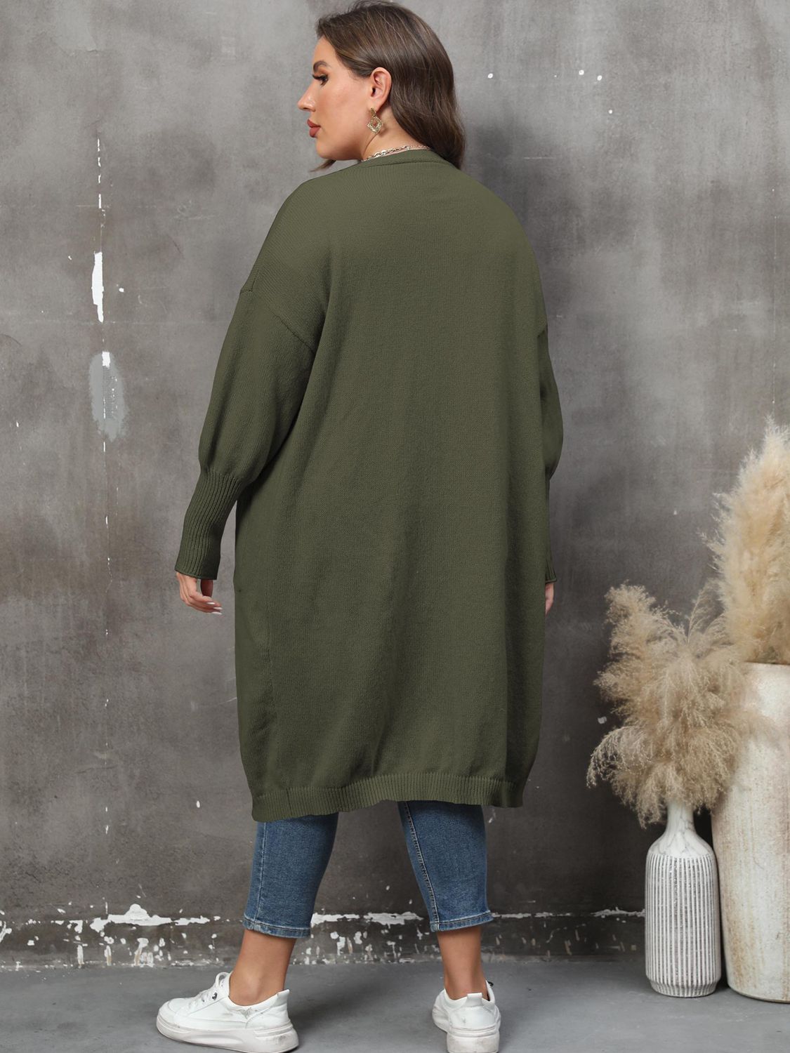 Plus Size Long Sleeve Cardigan