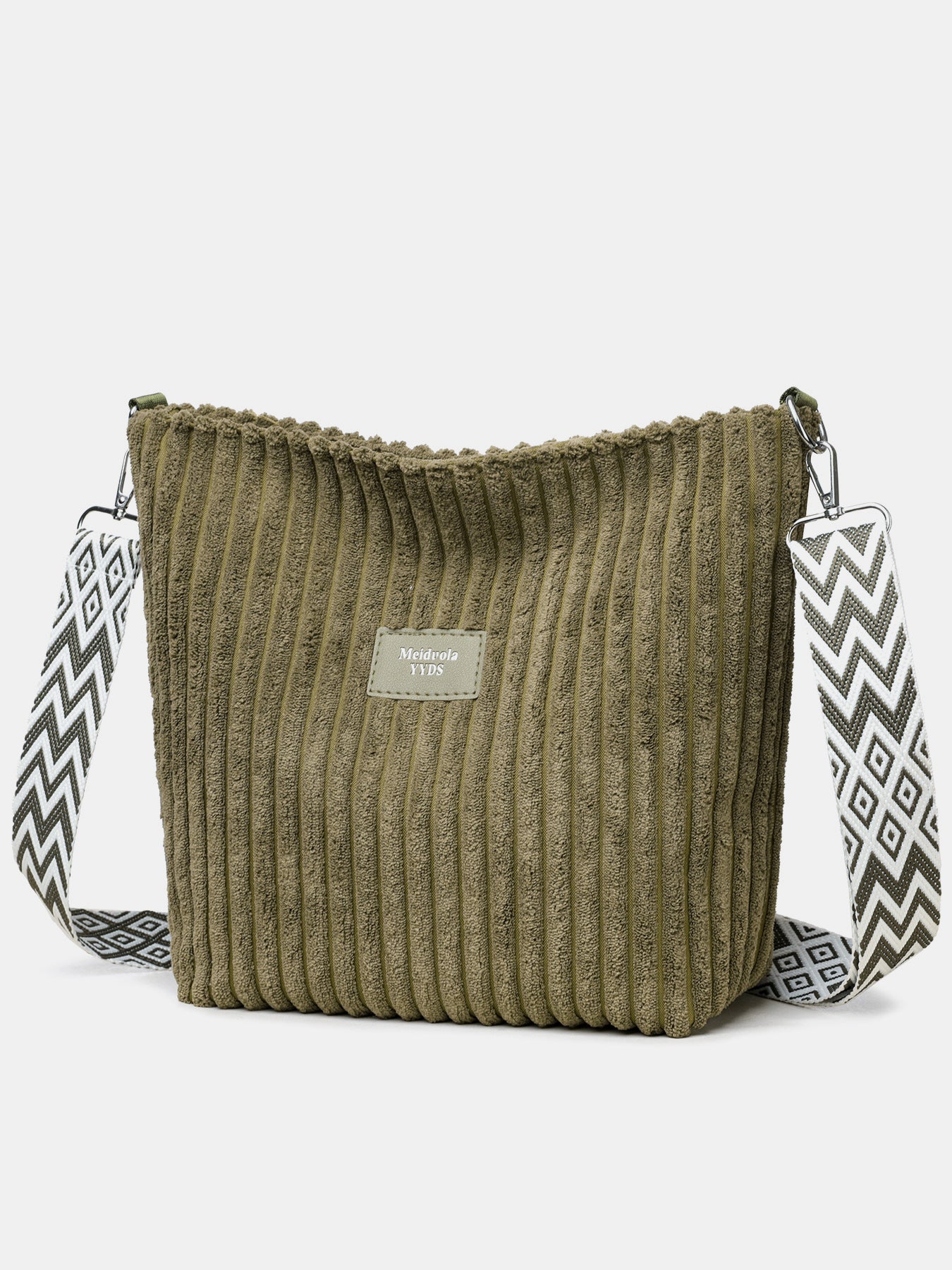 Corduroy Crossbody Removable Strap Bag