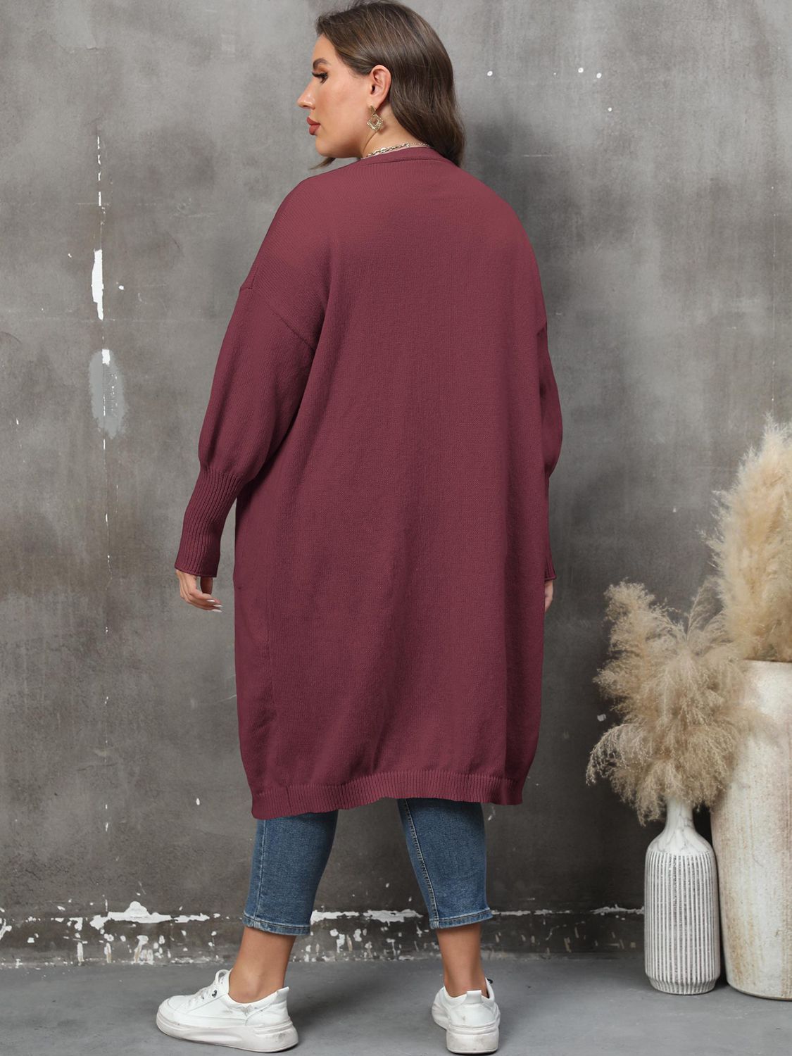 Plus Size Long Sleeve Cardigan
