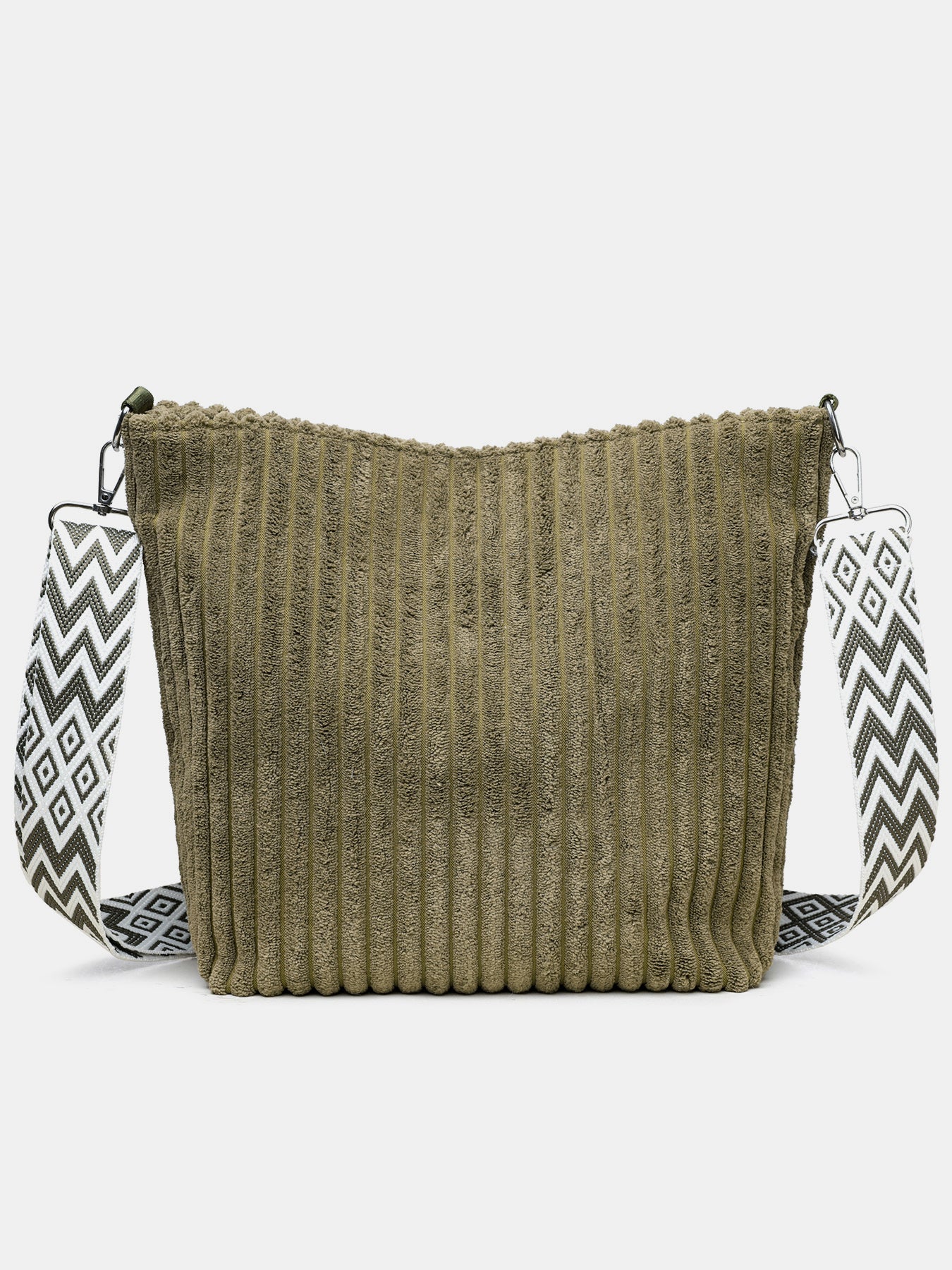 Corduroy Crossbody Removable Strap Bag