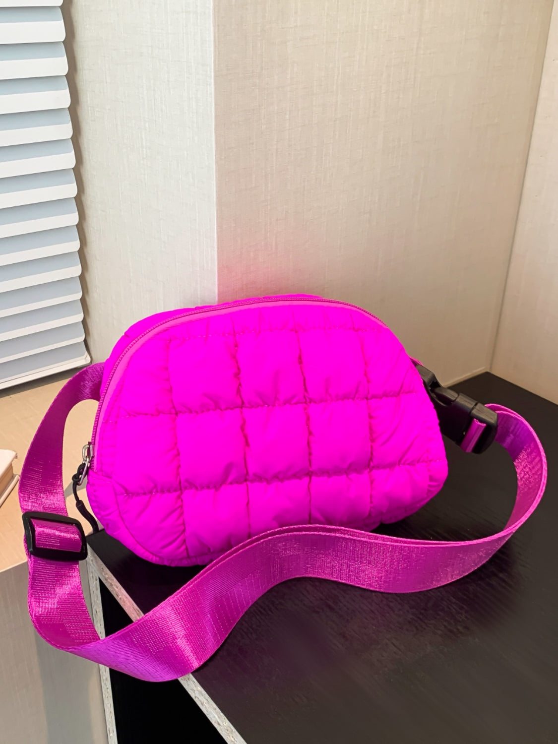 Bubble Texture Adjustable Crossbody Bag