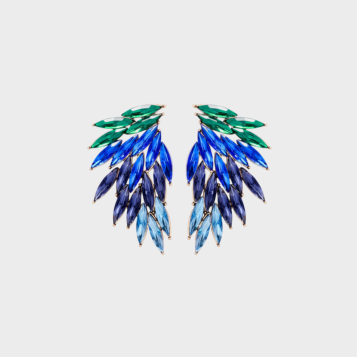 Alloy Acrylic Wing Statement Earrings