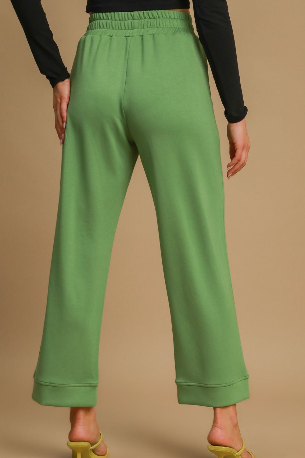 Drawstring Wide Leg Pants w/ Pockets