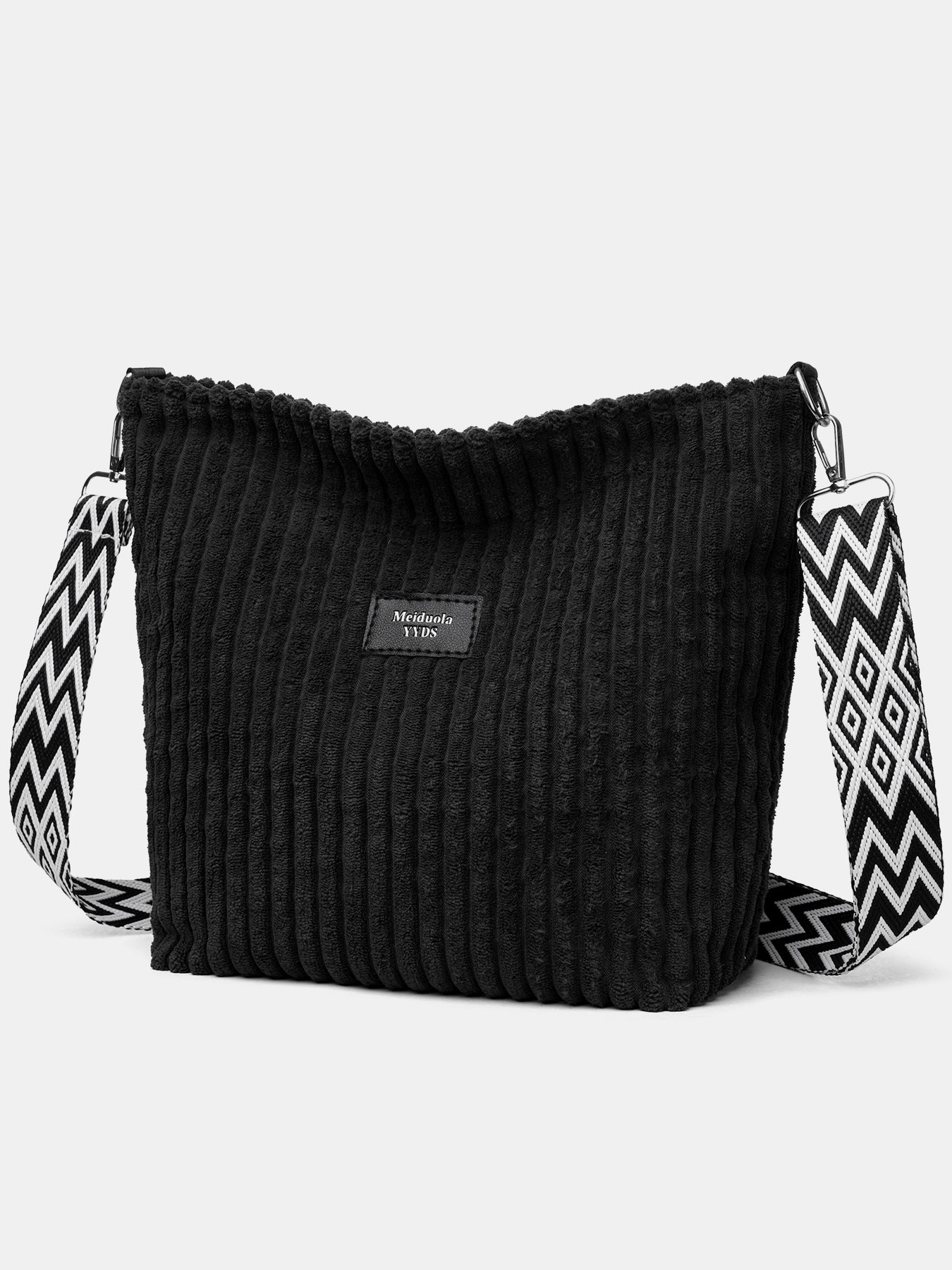 Corduroy Crossbody Removable Strap Bag